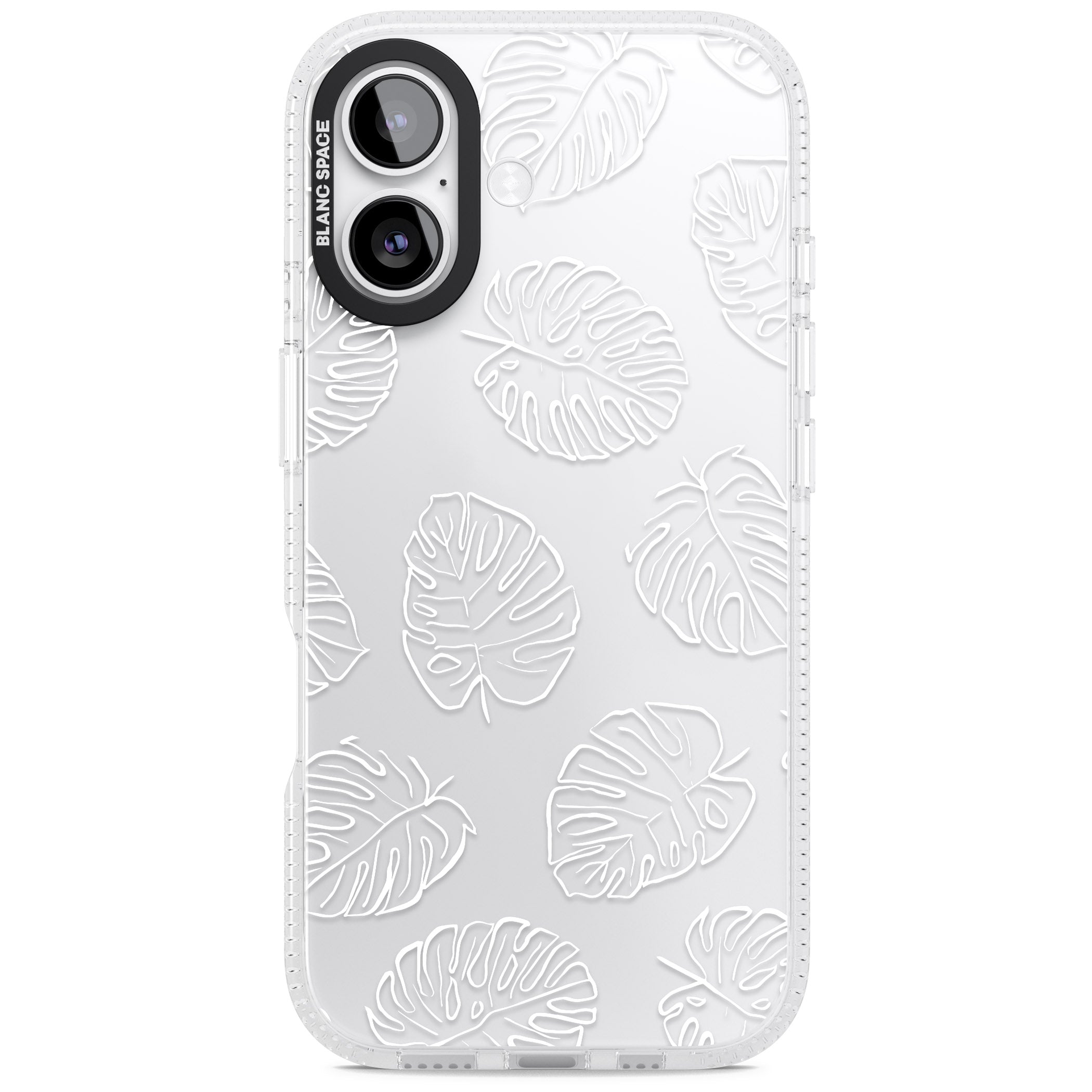 Monstera Outline iPhone 17 Impact Air Clear Phone Case