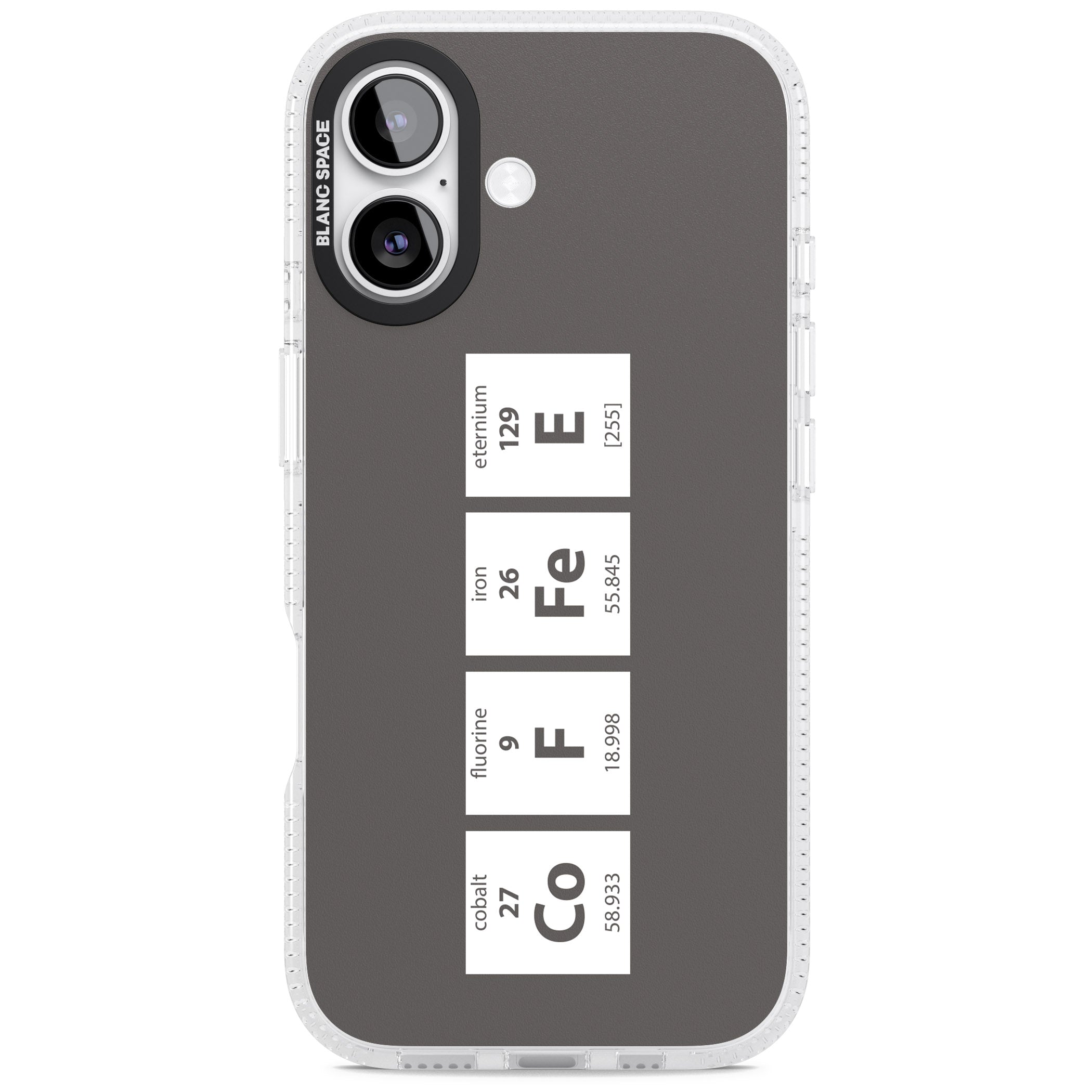 Coffee Element (Grey) iPhone 17 Impact Air Clear Phone Case
