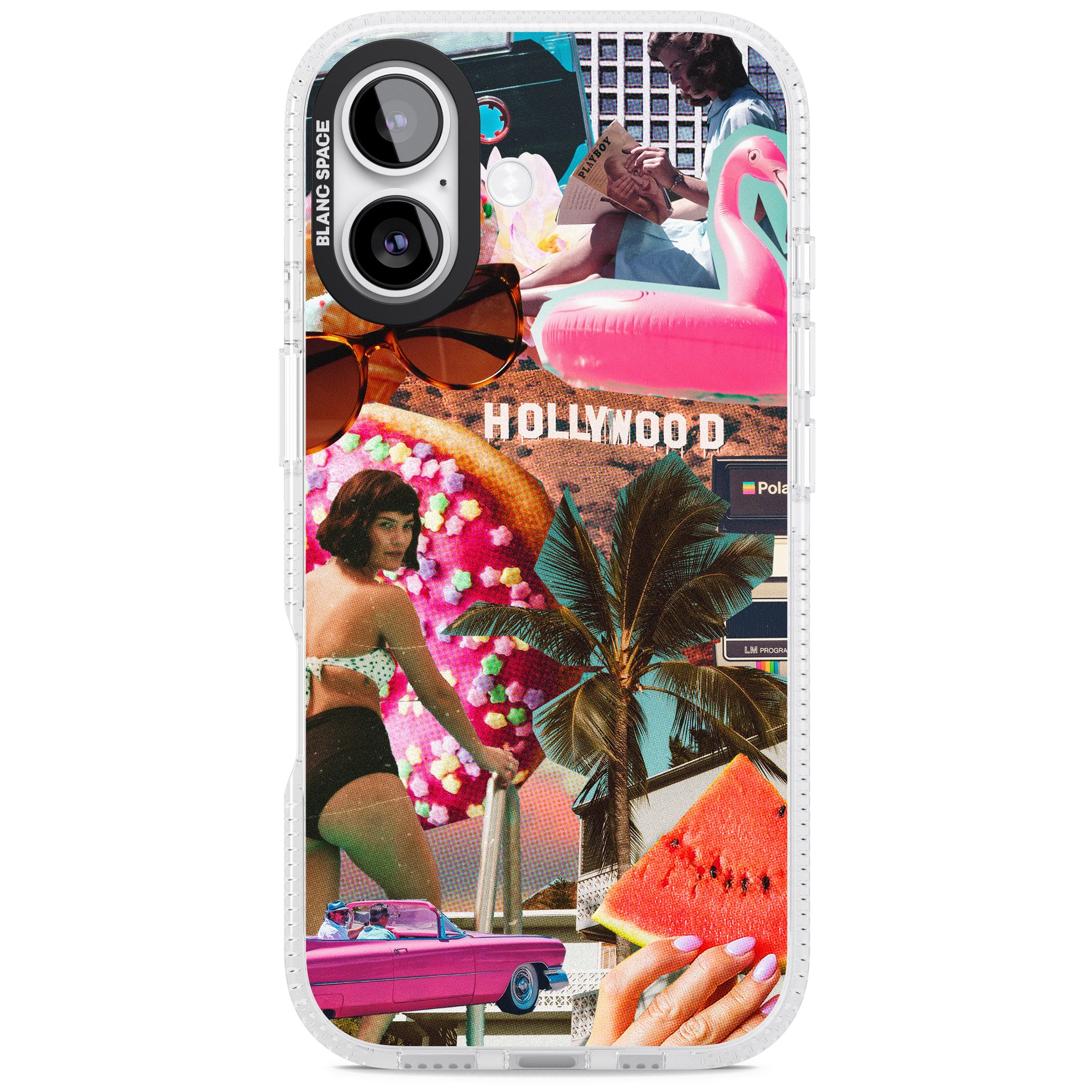 Hollywood Retro Collage iPhone 17 Impact Air Clear Phone Case
