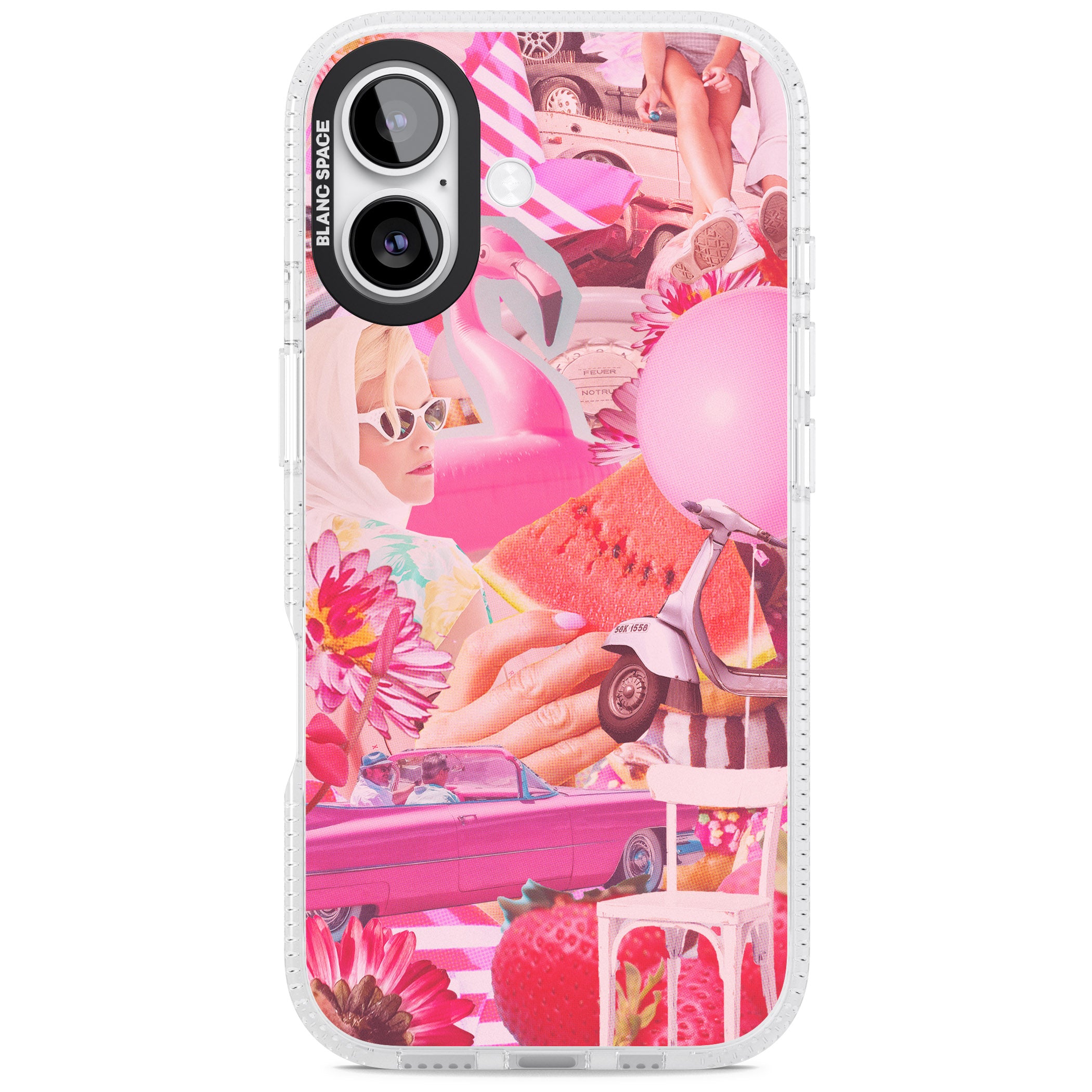 Retro Pink Glamour iPhone 17 Impact Air Clear Phone Case