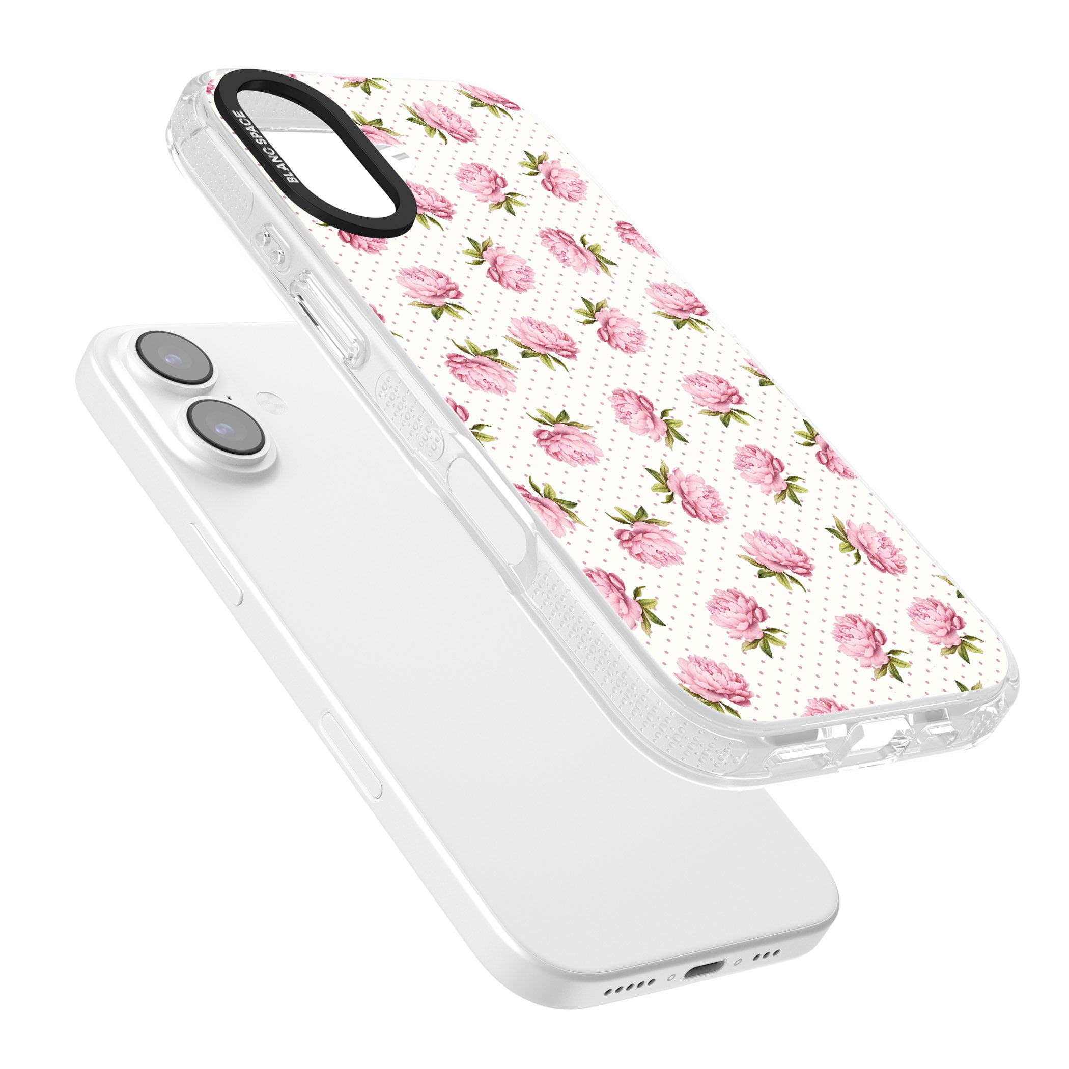 Soft Peonies iPhone 17 Impact Air Clear Phone Case Colours