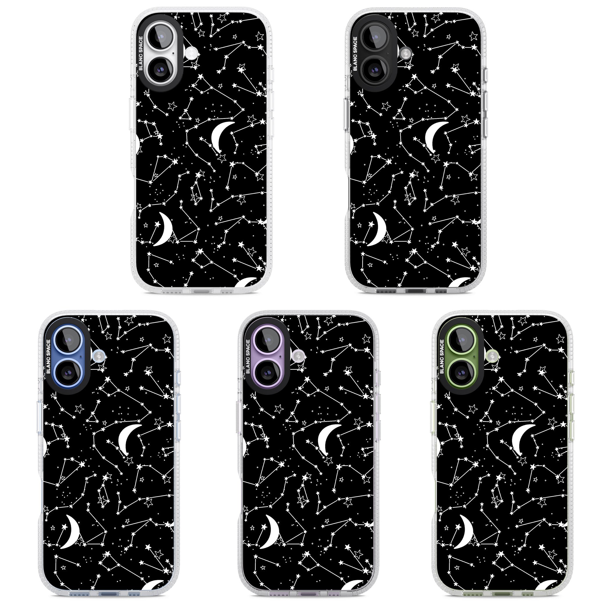 Black Celestial Constellations iPhone 17 Impact Air Clear Phone Case APT Impact Protection
