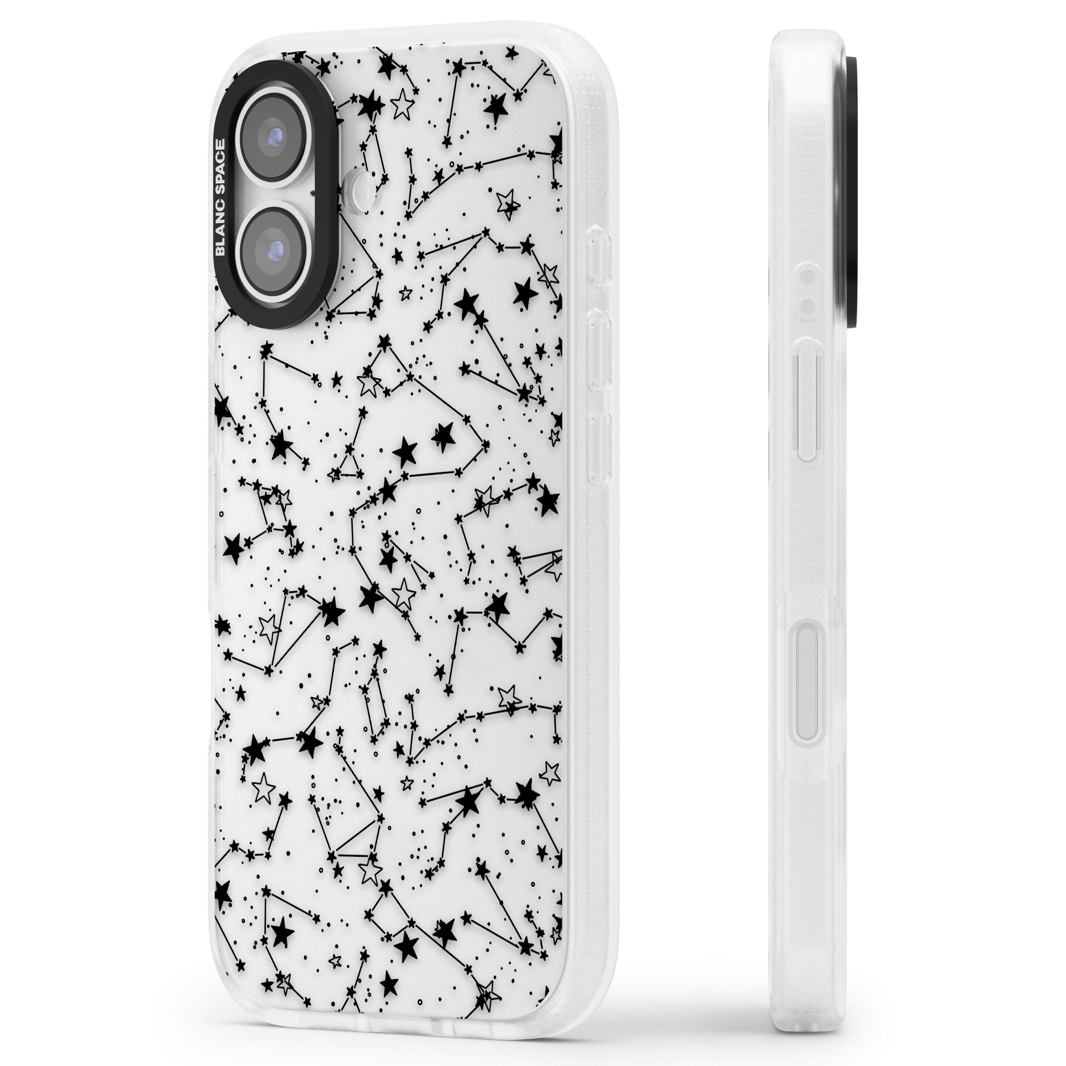 Midnight Constellations iPhone 17 Impact Air Clear Phone Case Side Profile