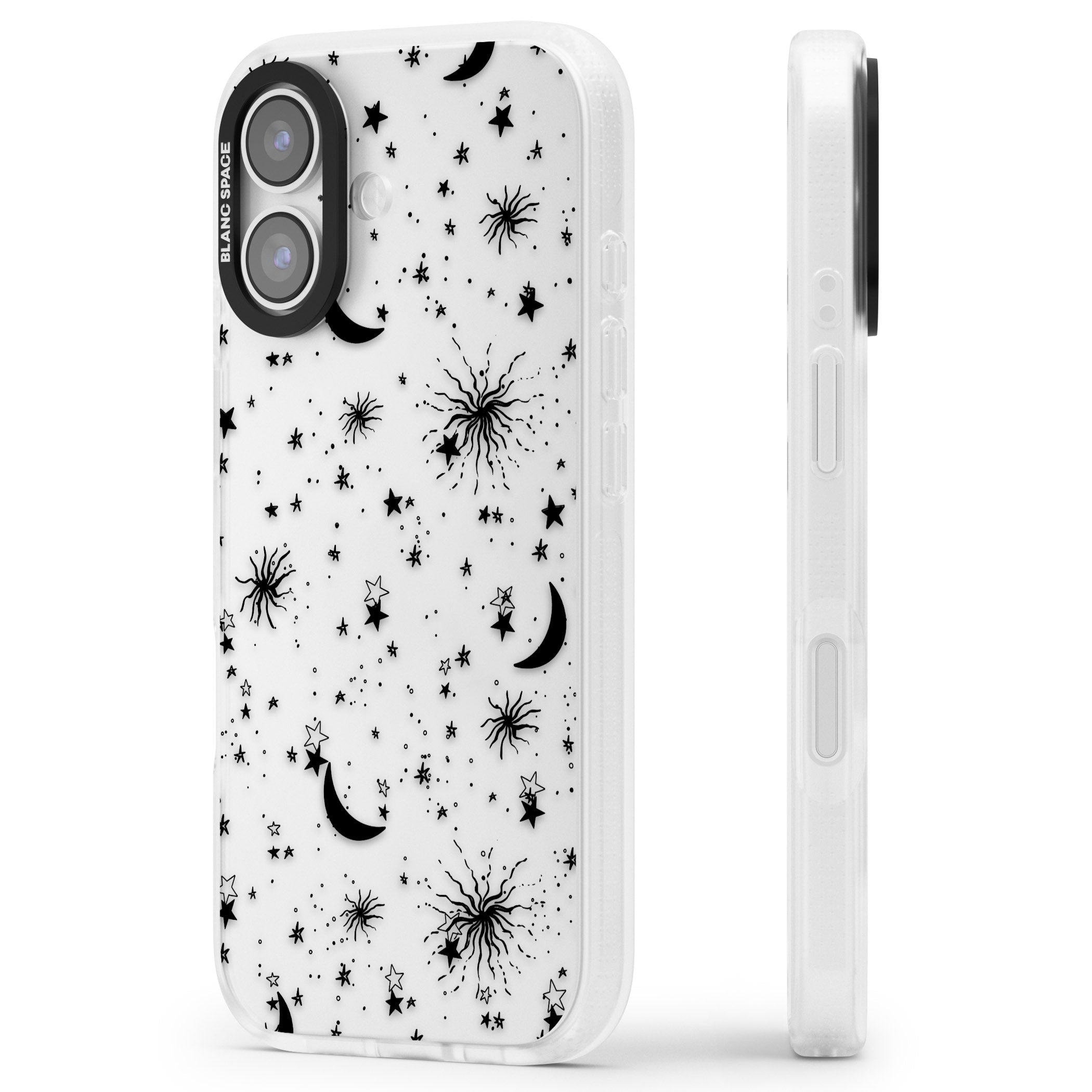 Celestial Night iPhone 17 Impact Air Clear Phone Case Side Profile