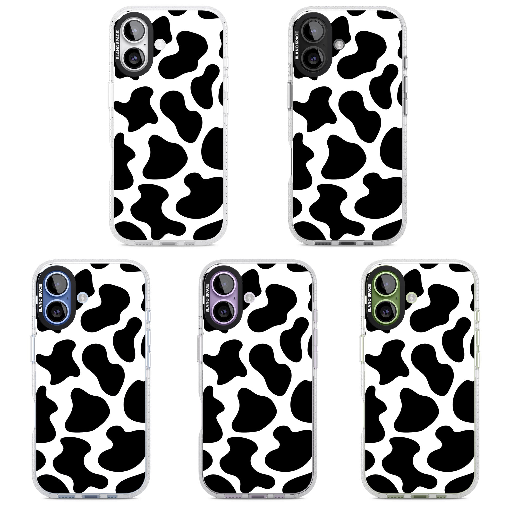 Cow Print iPhone 17 Impact Air Clear Phone Case APT Impact Protection