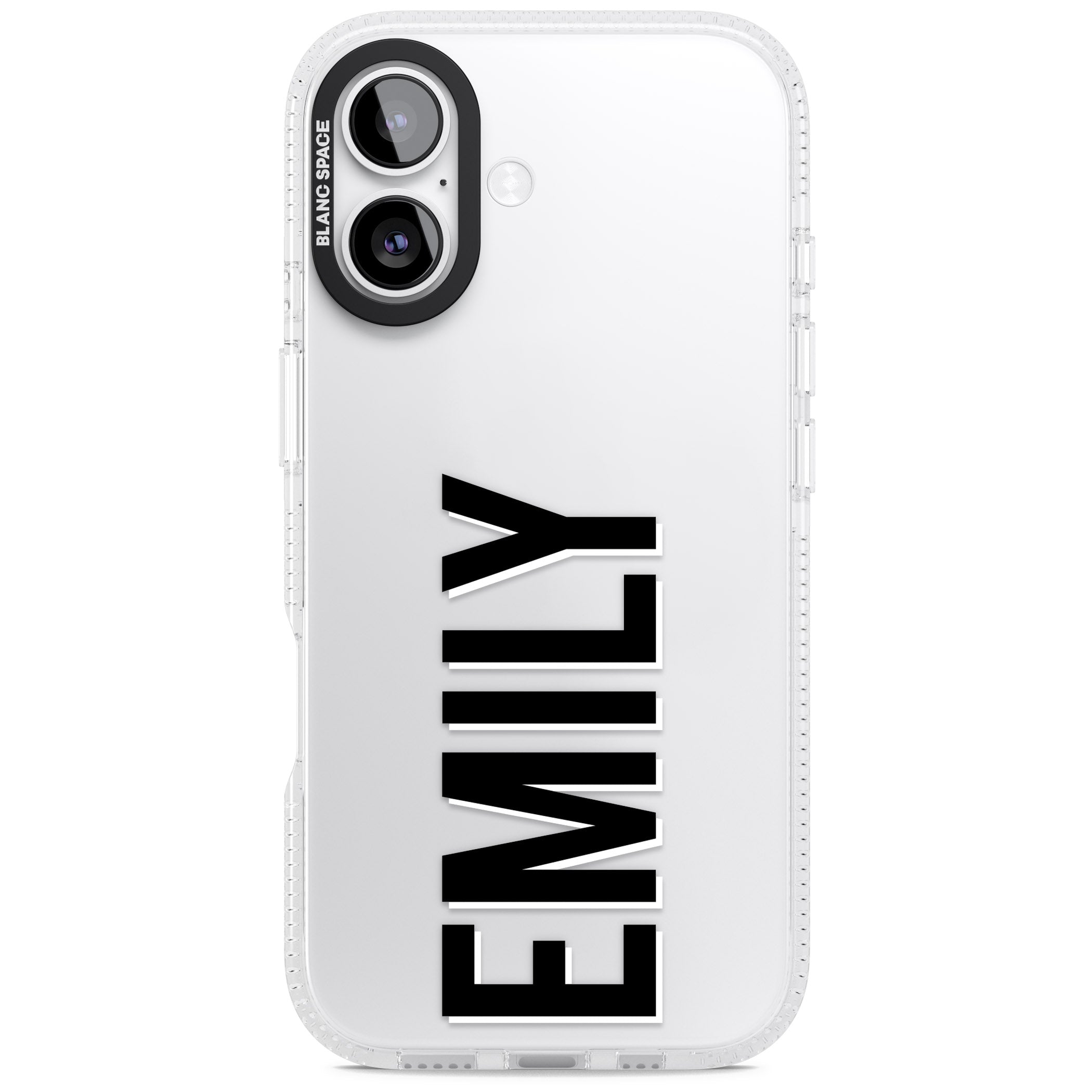 Personalised Vertical Name iPhone 17 Impact Air Clear Phone Case