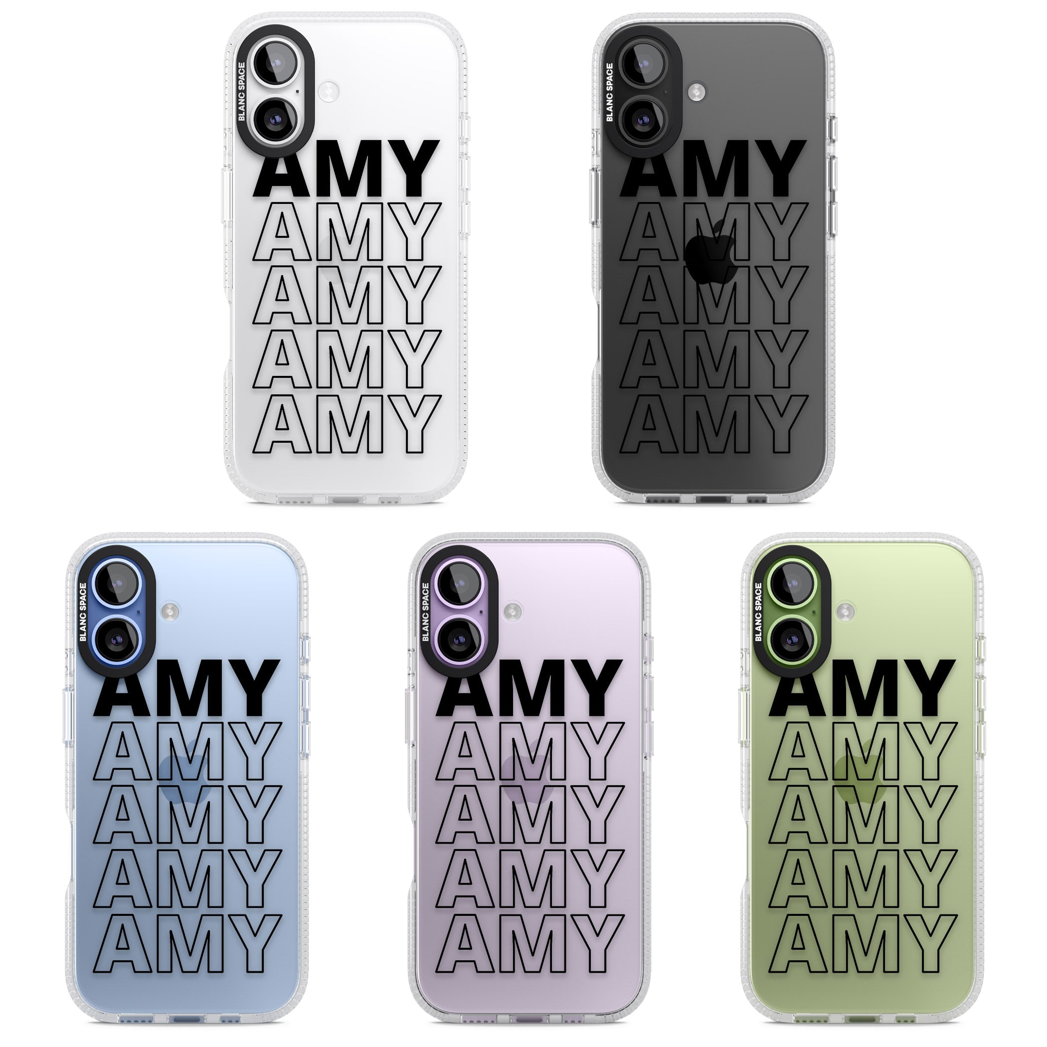 Personalised Bold Continous Name iPhone 17 Impact Air Clear Phone Case APT Impact Protection