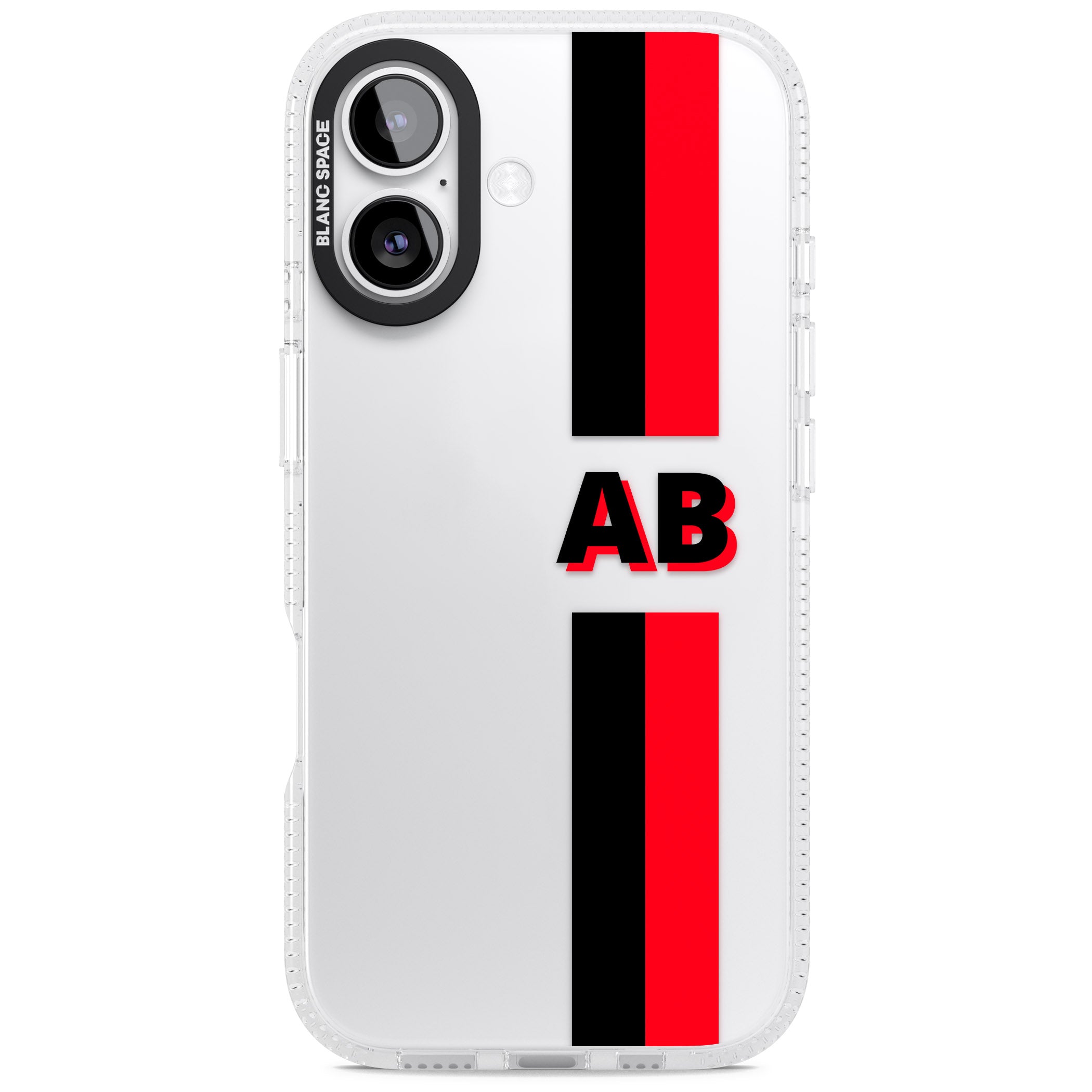 Personalised Bold Stripe iPhone 17 Impact Air Clear Phone Case
