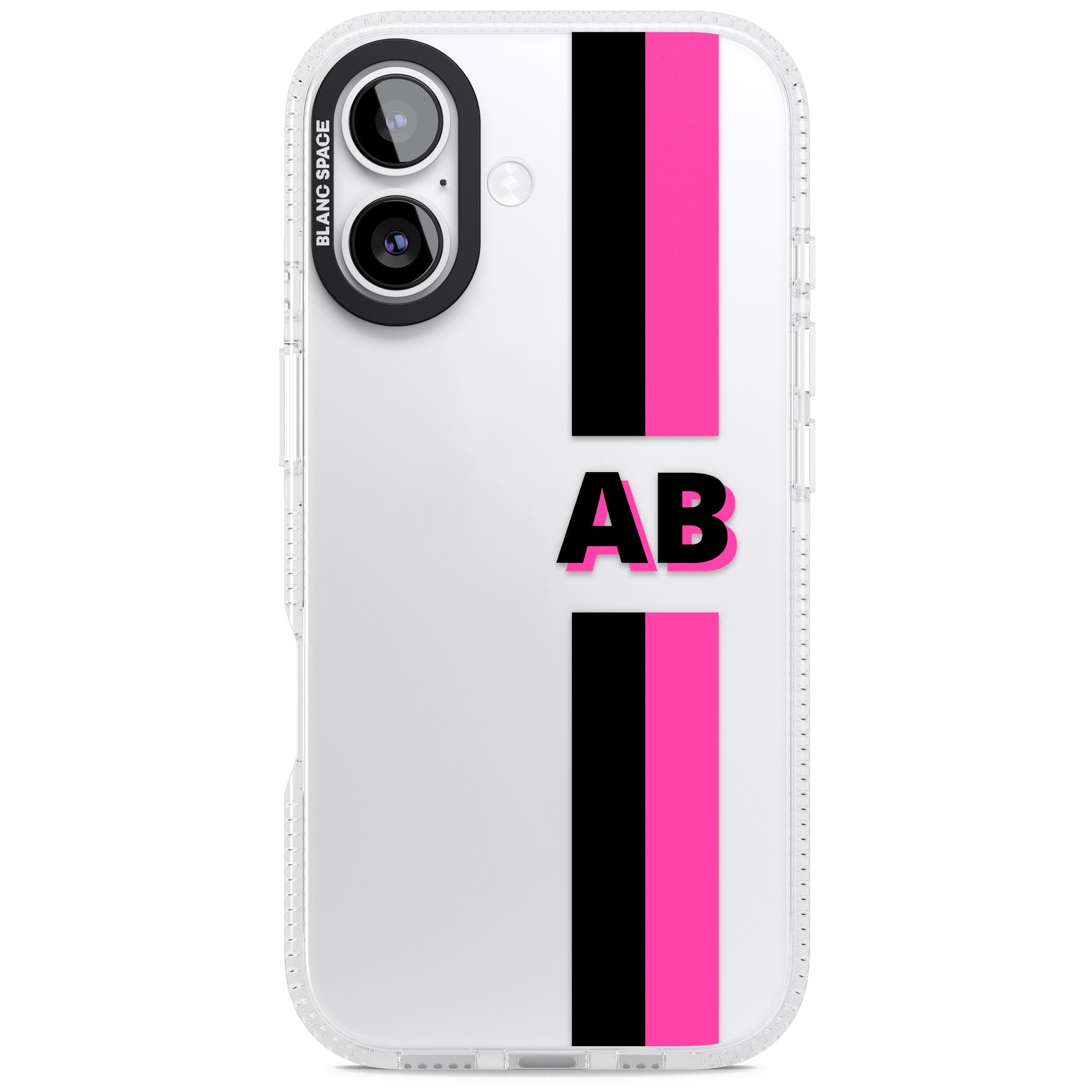 Personalised Bold Name Stripe iPhone 17 Impact Air Clear Phone Case
