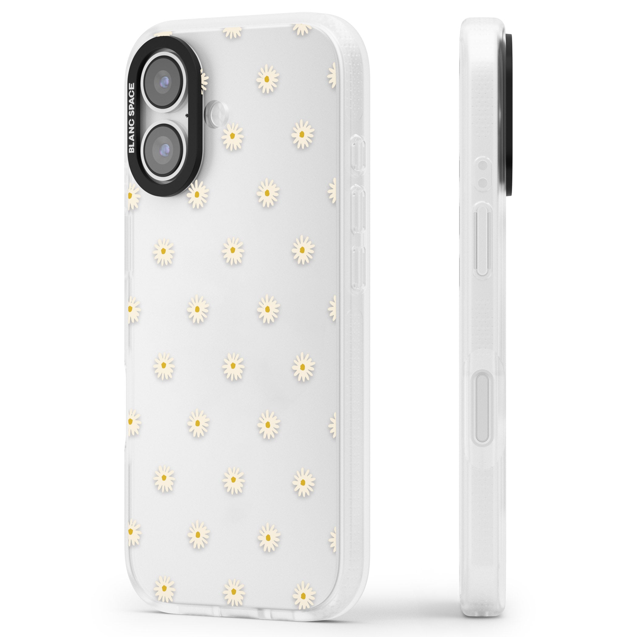 Daisy Pop Floral iPhone 17 Impact Air Clear Phone Case Side Profile
