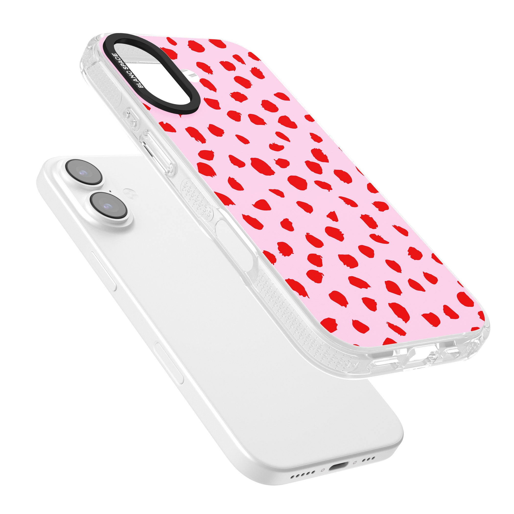Red Polka Dot iPhone 17 Impact Air Clear Phone Case Colours