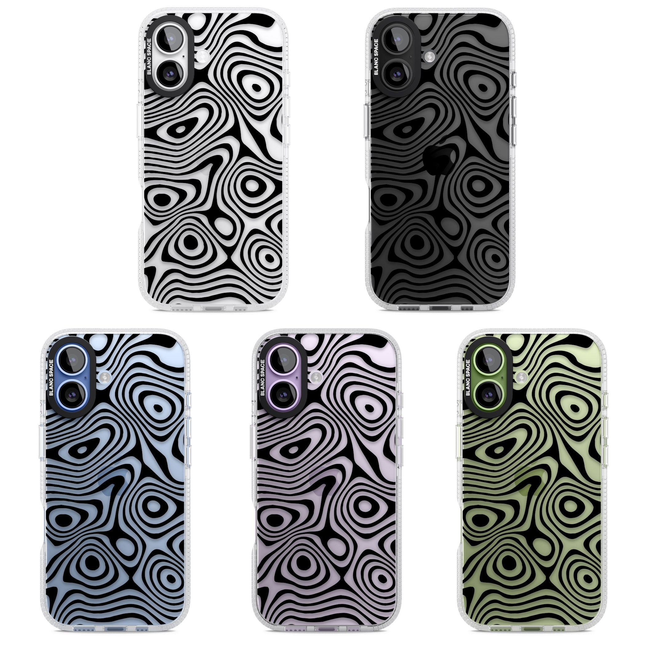 Dark Topographic Map iPhone 17 Impact Air Clear Phone Case APT Impact Protection