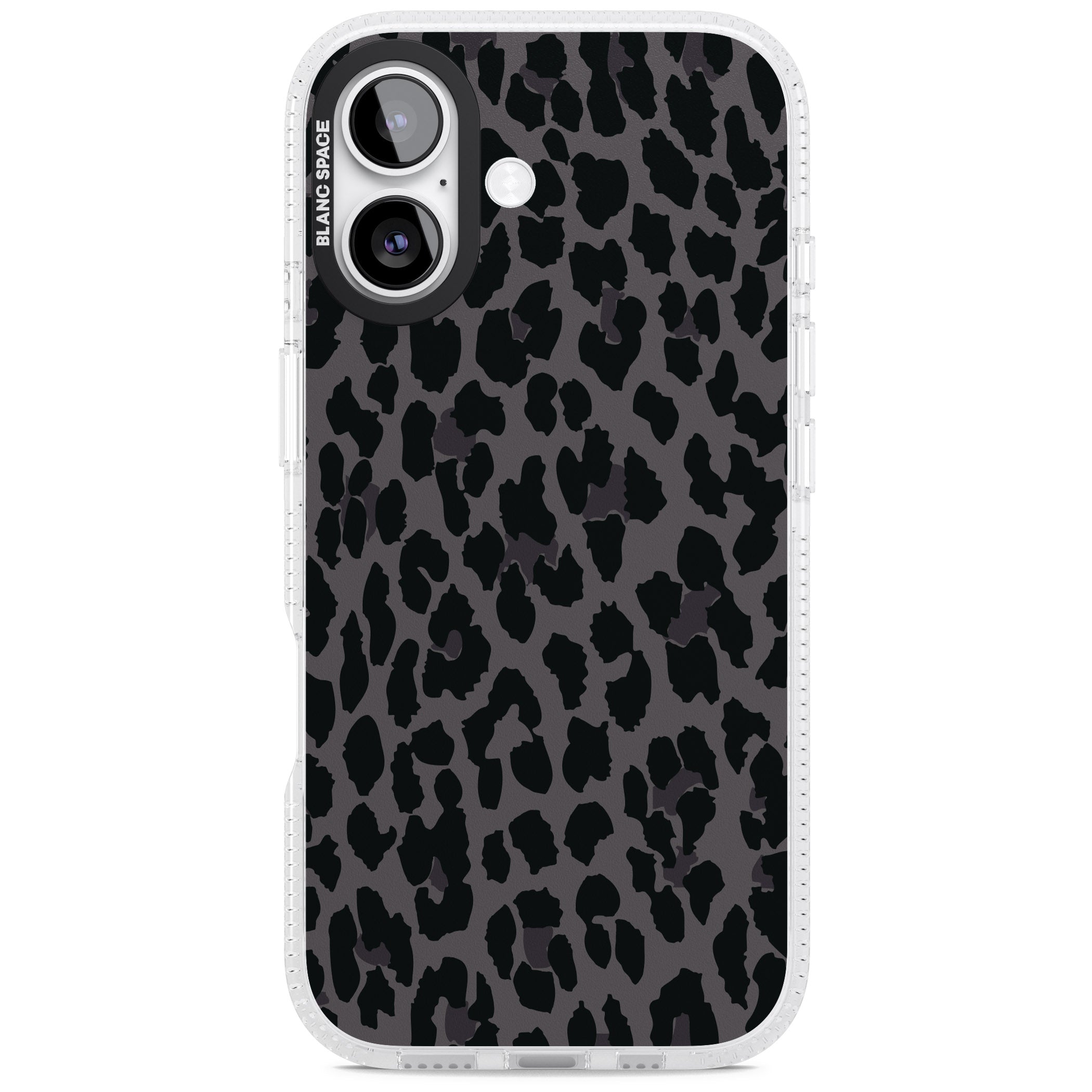 Dark Leopard Print iPhone 17 Impact Air Clear Phone Case
