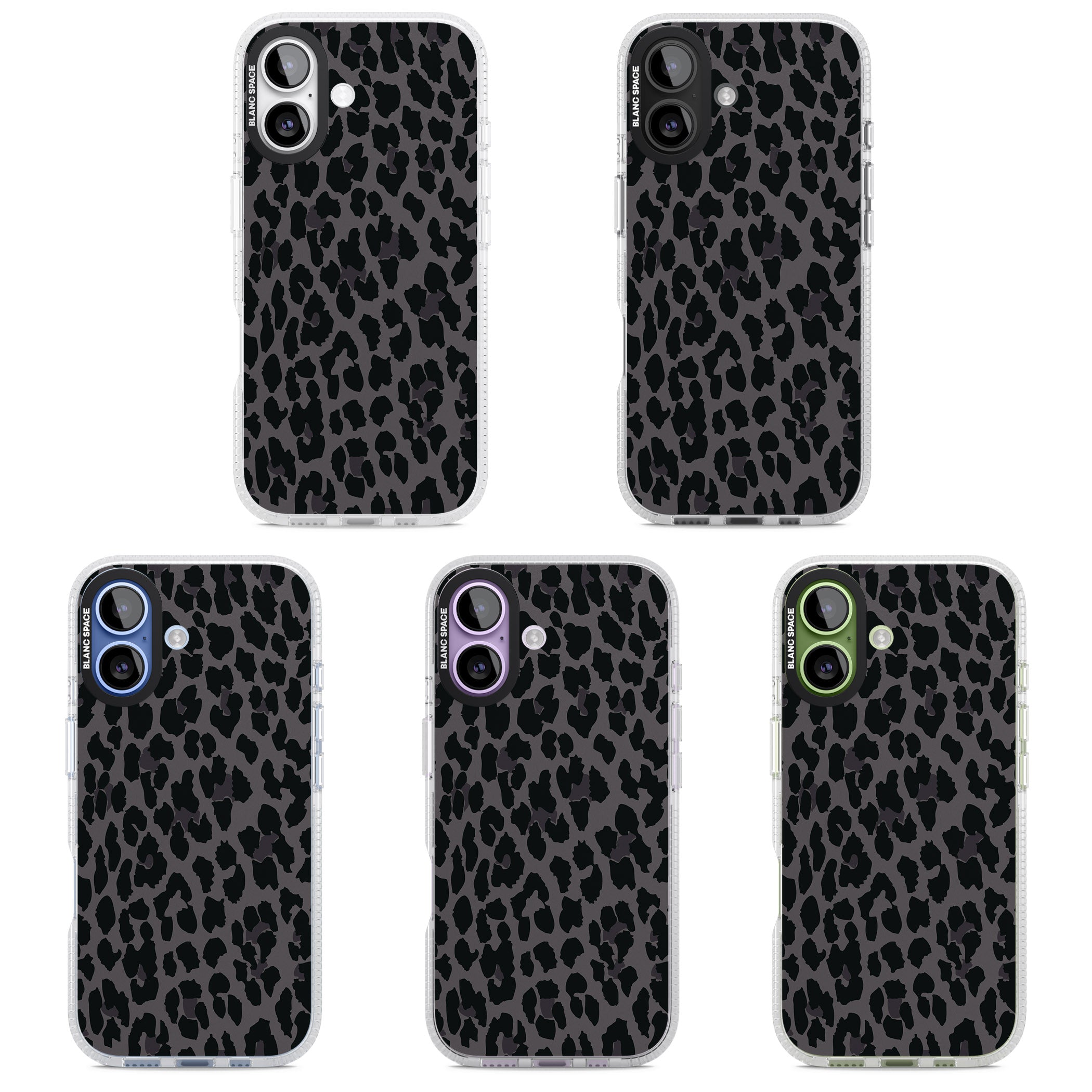 Dark Leopard Print iPhone 17 Impact Air Clear Phone Case APT Impact Protection