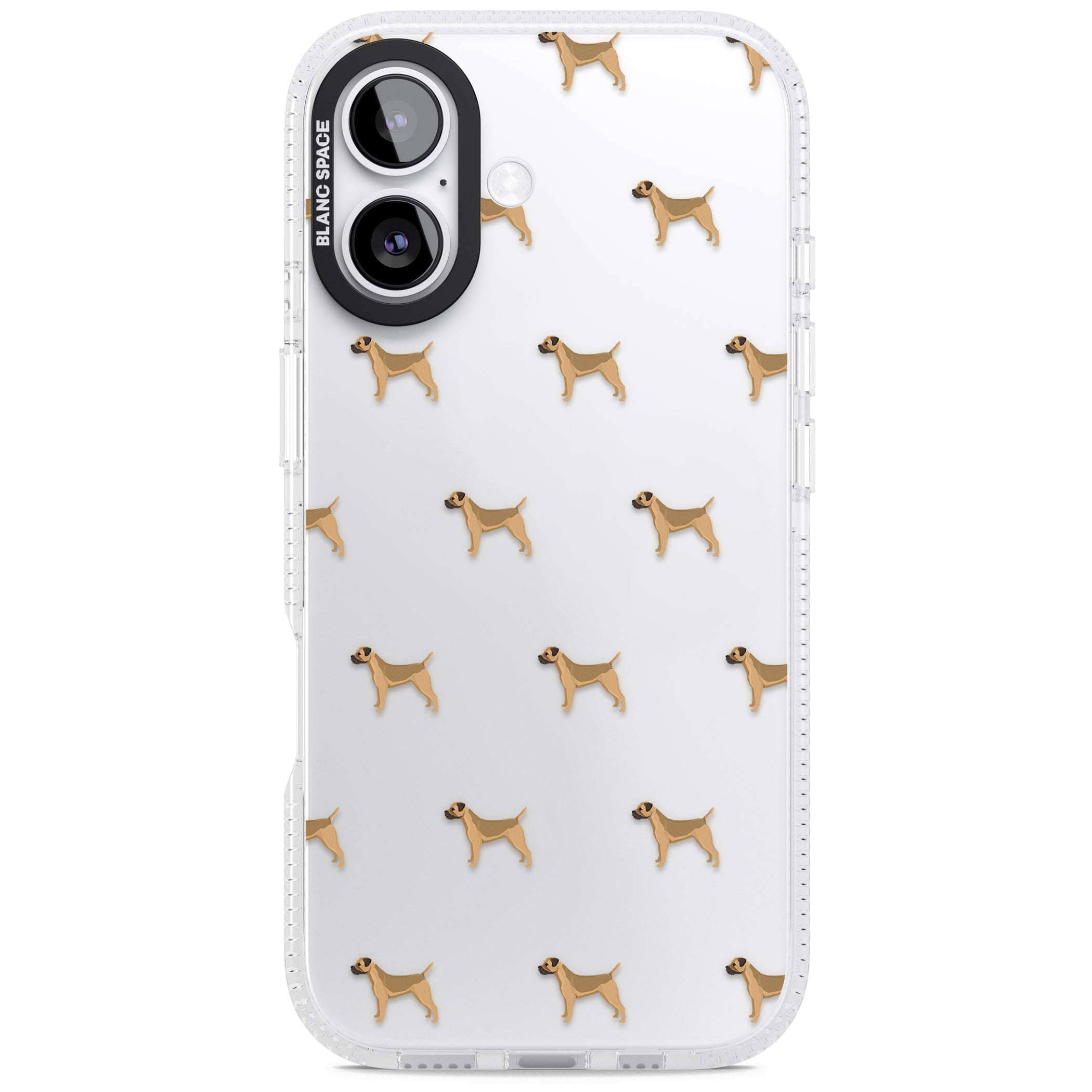 Border Terrier Dog Pattern iPhone 17 Impact Air Clear Phone Case