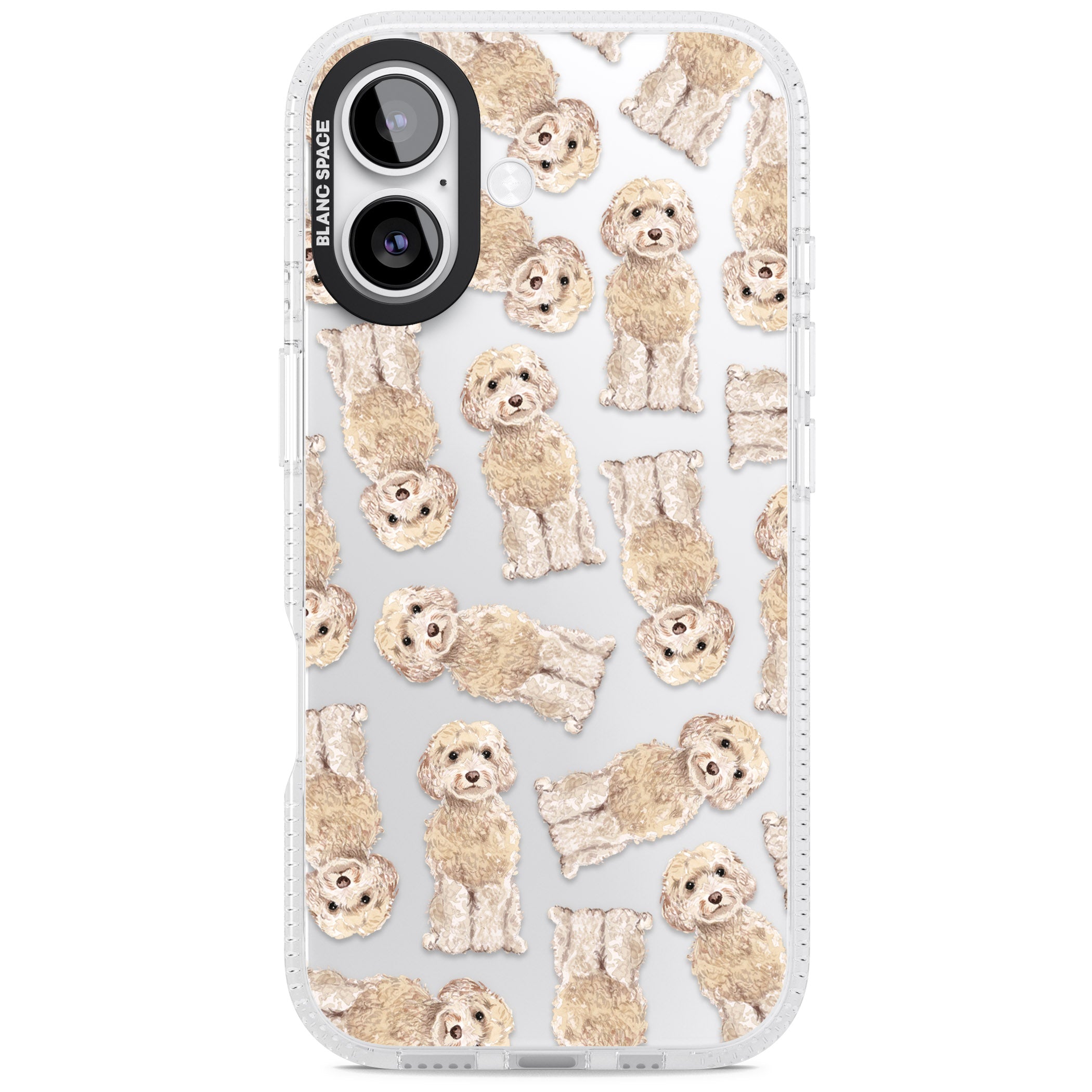 Cockapoo Patterned iPhone 17 Impact Air Clear Phone Case