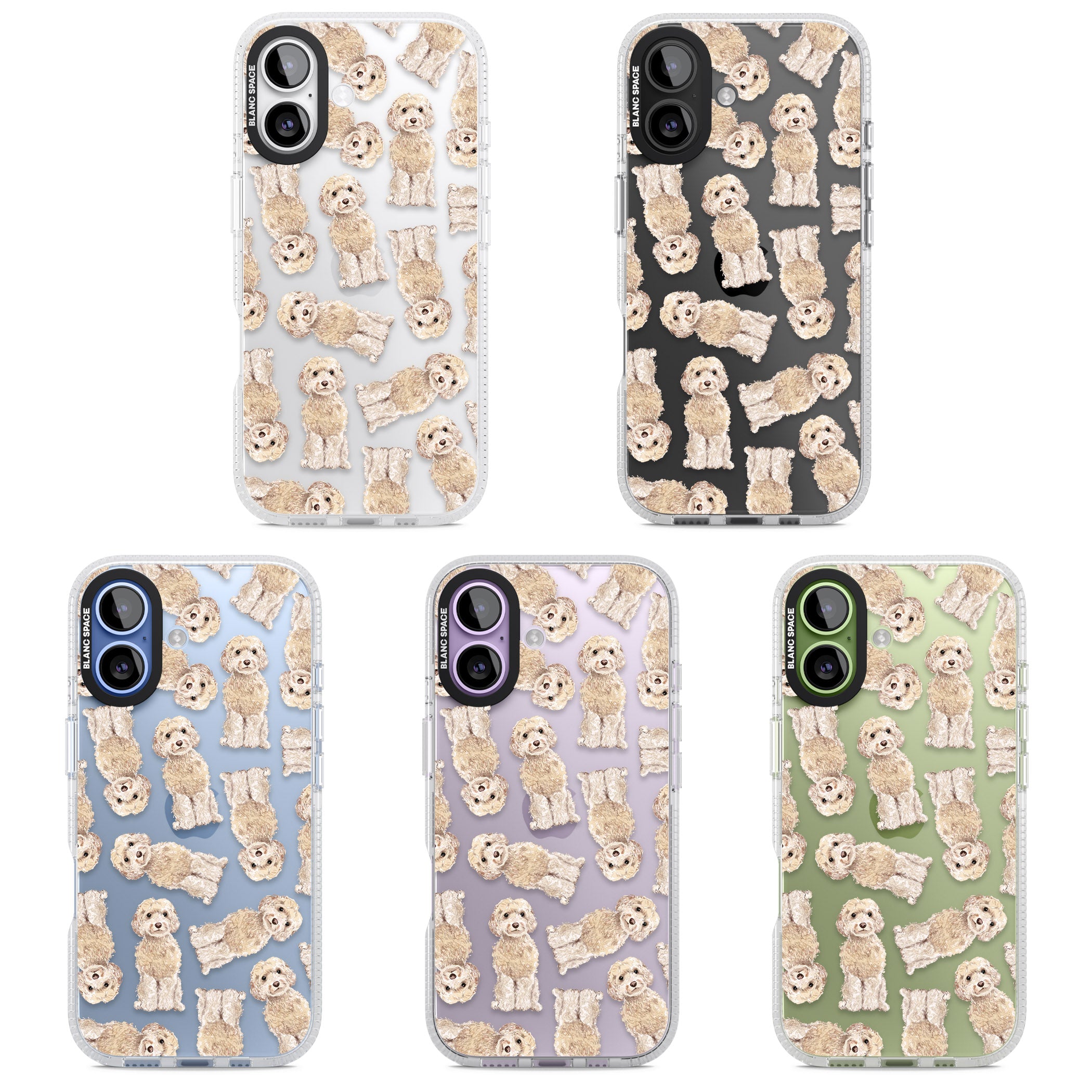 Cockapoo Patterned iPhone 17 Impact Air Clear Phone Case APT Impact Protection