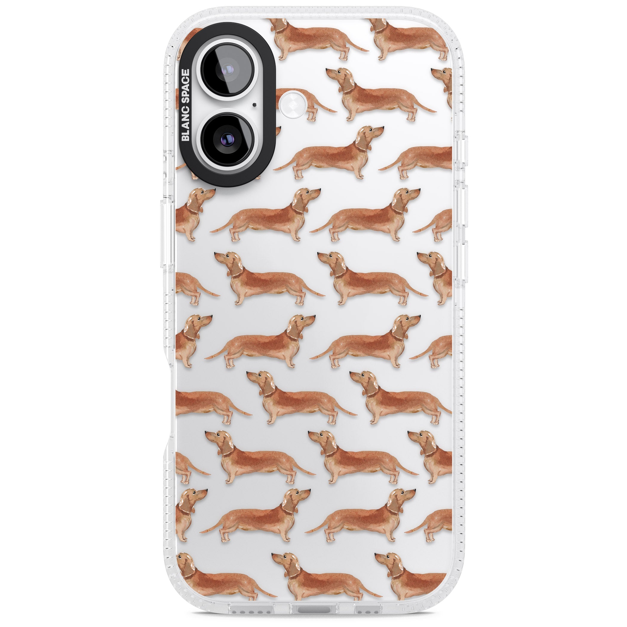 Dachshund Watercolor Dog Pattern iPhone 17 Impact Air Clear Phone Case