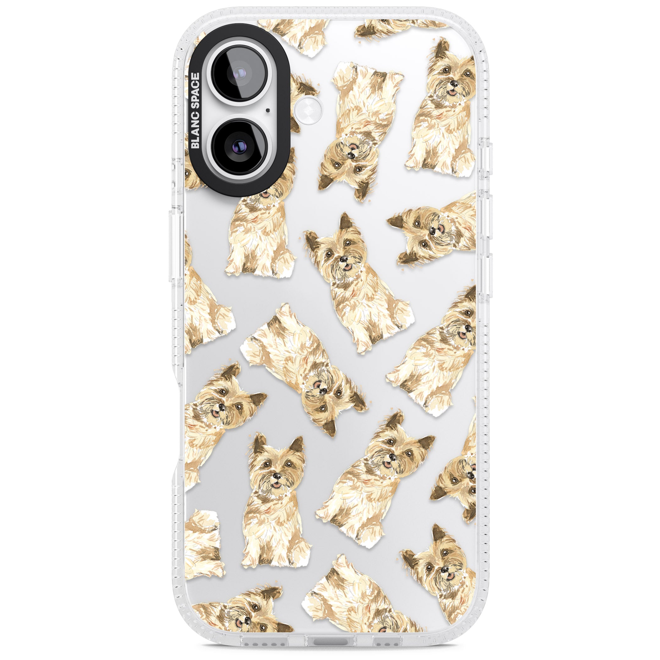 Cairn Terrier Watercolor iPhone 17 Impact Air Clear Phone Case