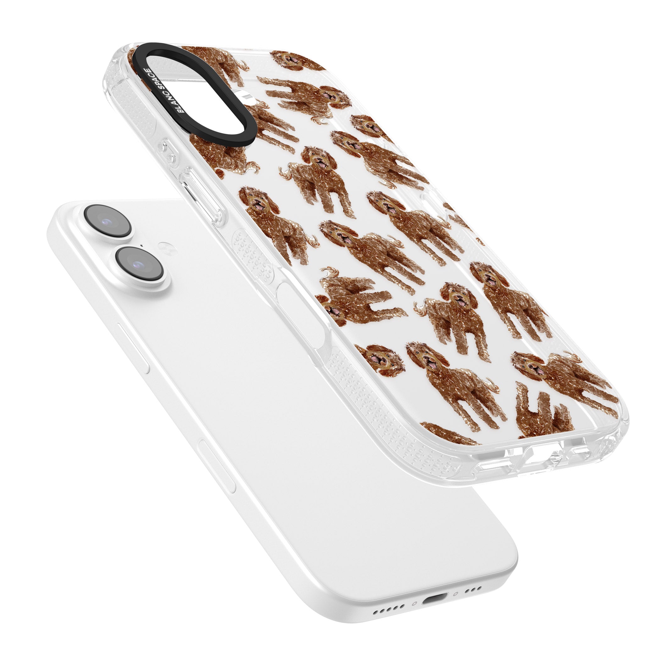 Labradoodle Brown Pattern iPhone 17 Impact Air Clear Phone Case Colours