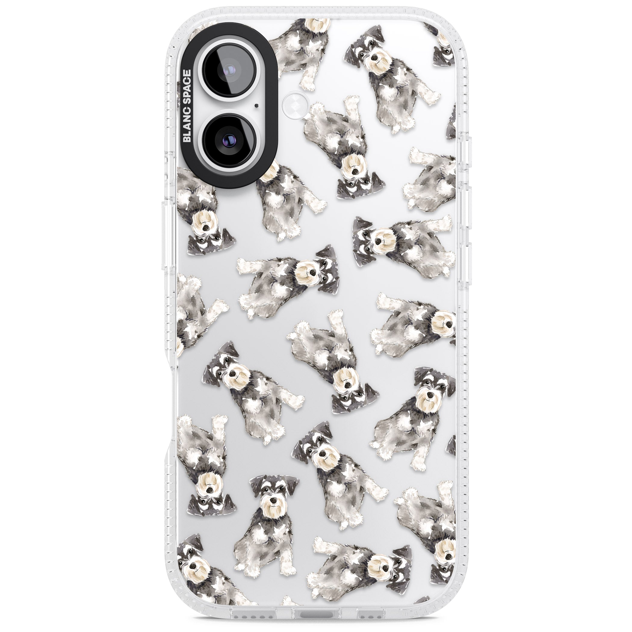 Miniature Schnauzer Watercolor iPhone 17 Impact Air Clear Phone Case
