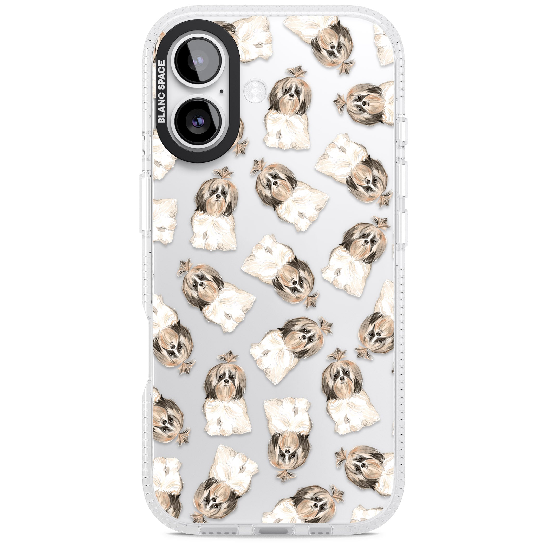 Shih Tzu Pattern Long Hair iPhone 17 Impact Air Clear Phone Case