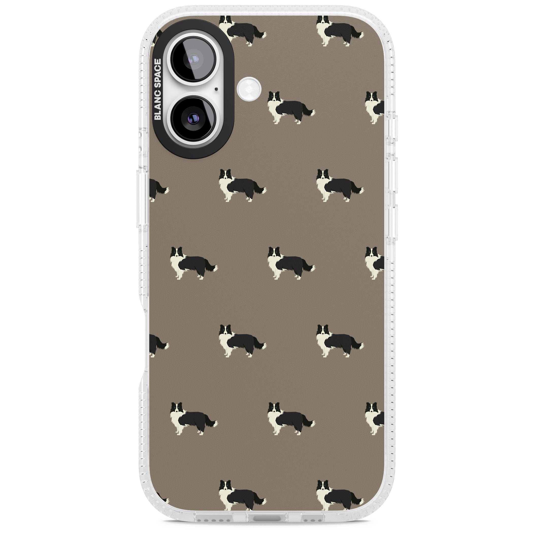 Border Collie Pattern Classic iPhone 17 Impact Air Clear Phone Case