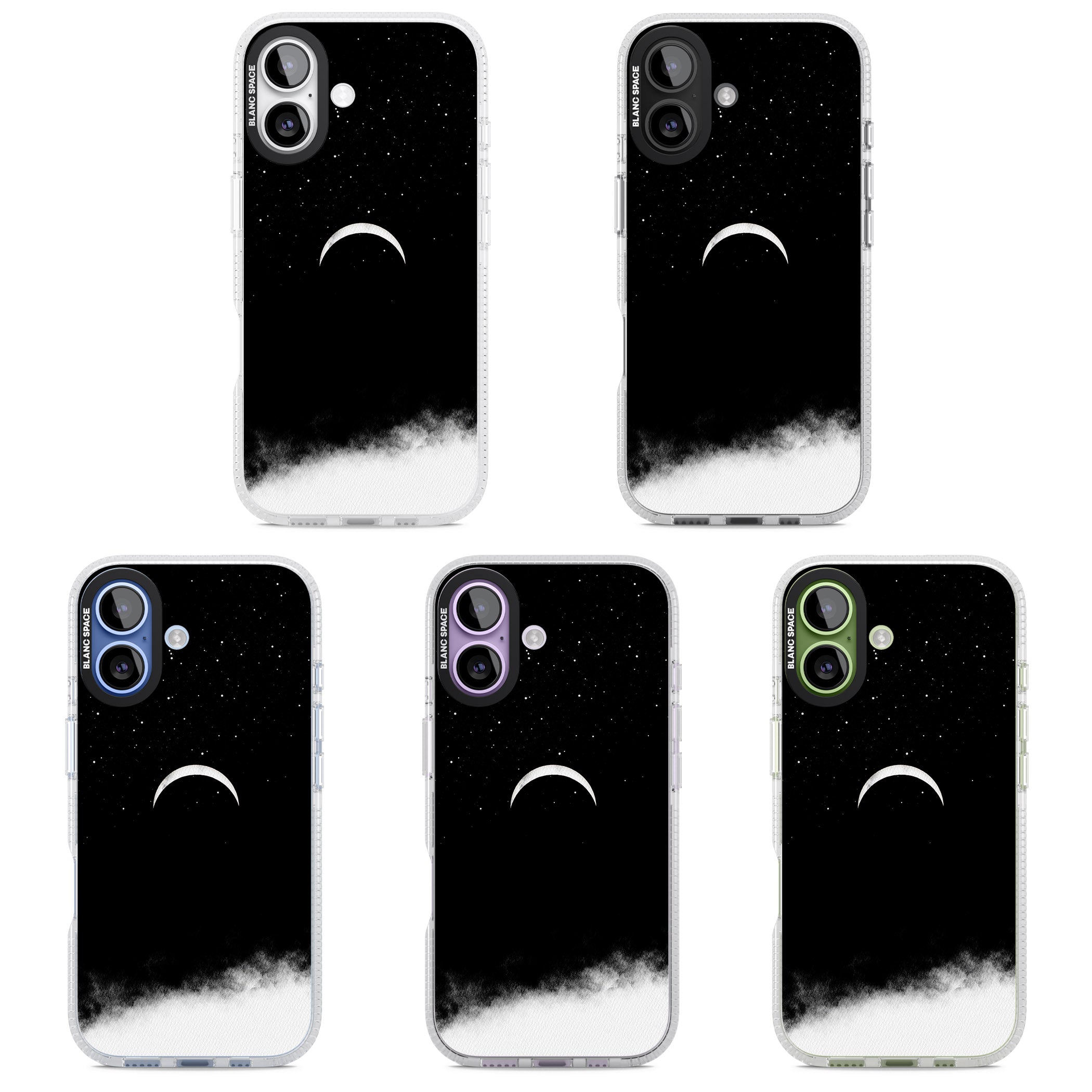 Crescent Moon Night Sky iPhone 17 Impact Air Clear Phone Case APT Impact Protection