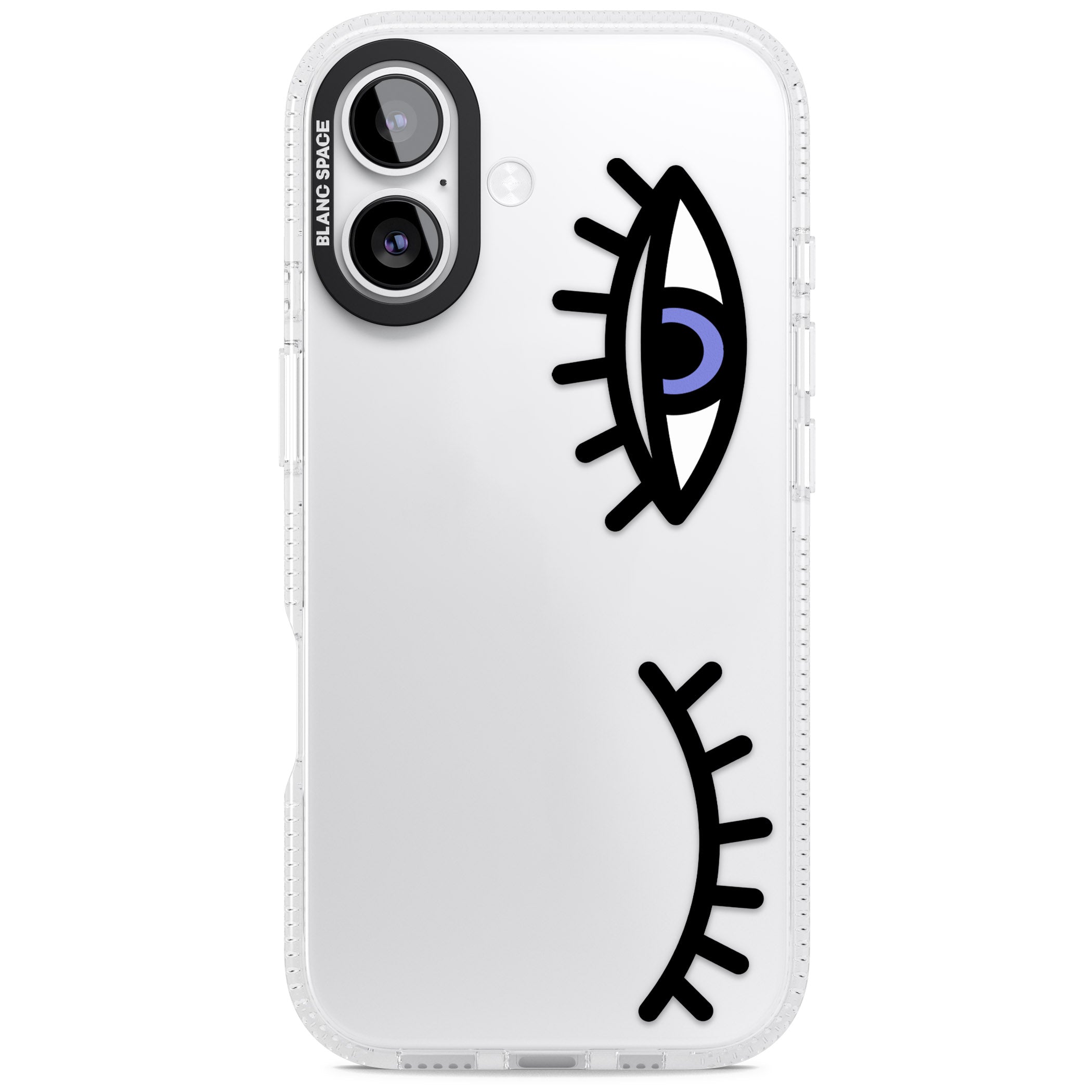 Winking Eyes Transparent Pattern iPhone 17 Impact Air Clear Phone Case