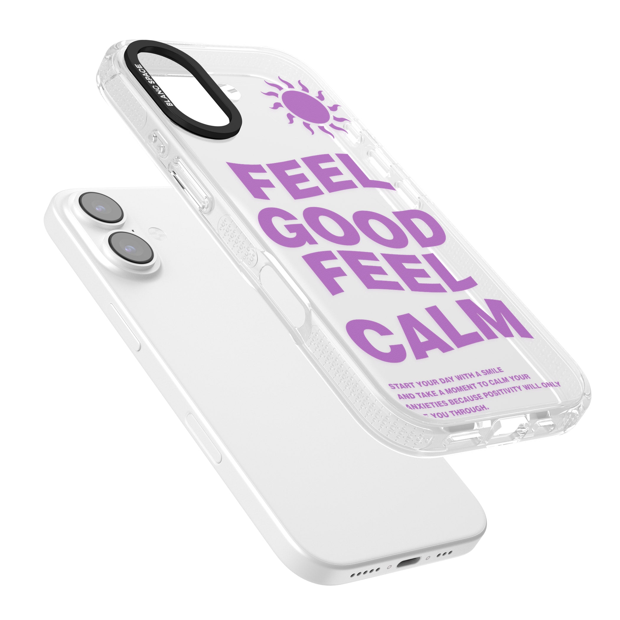 Feel Good Feel Calm (Purple) iPhone 17 Impact Air Clear Phone Case Colours
