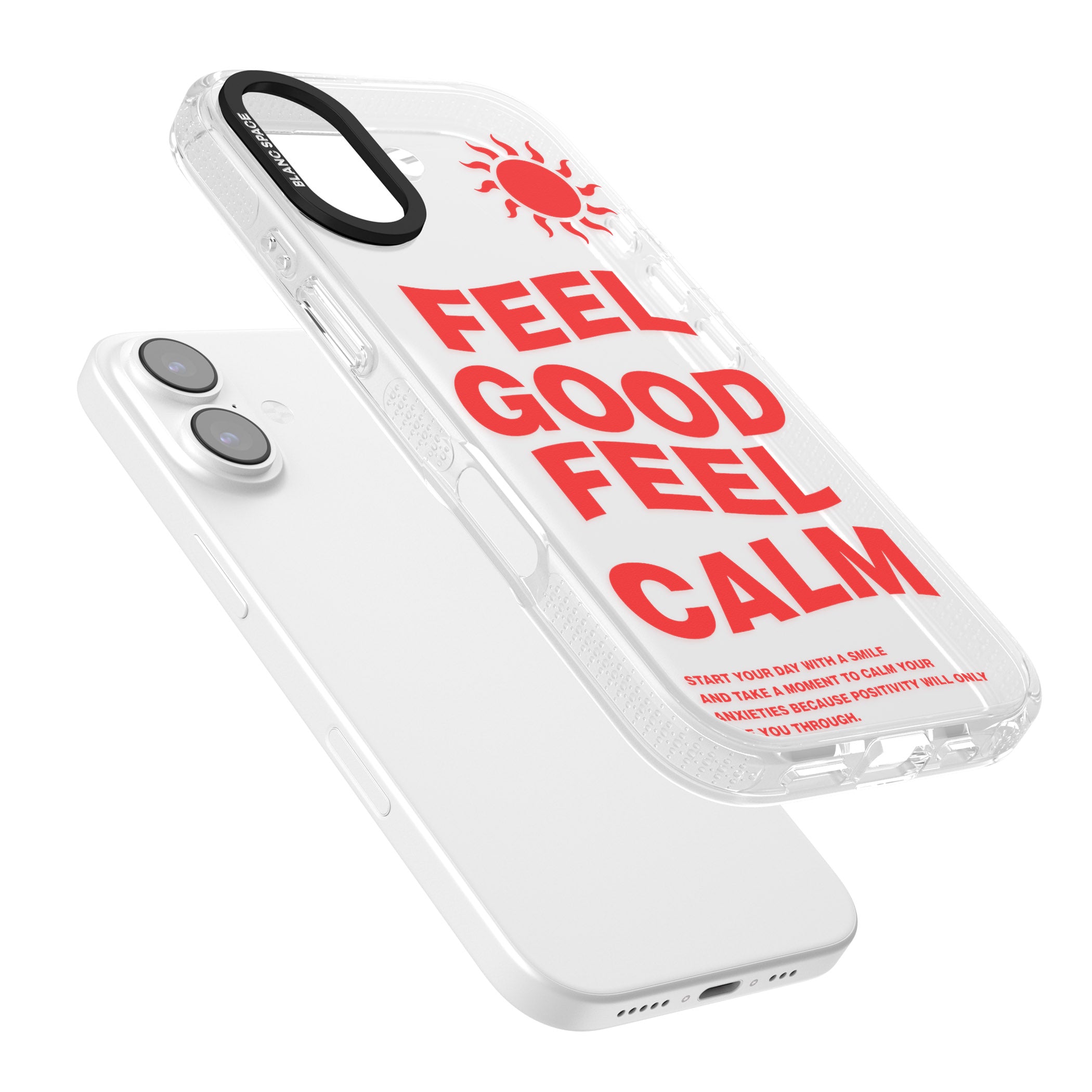 Feel Good Feel Calm (Red) iPhone 17 Impact Air Clear Phone Case Colours