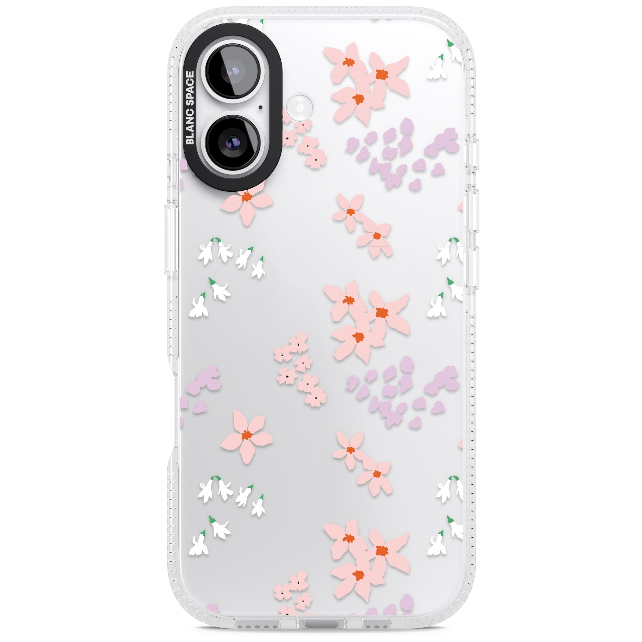 Pink & Purple Flower Mix iPhone 17 Impact Air Clear Phone Case