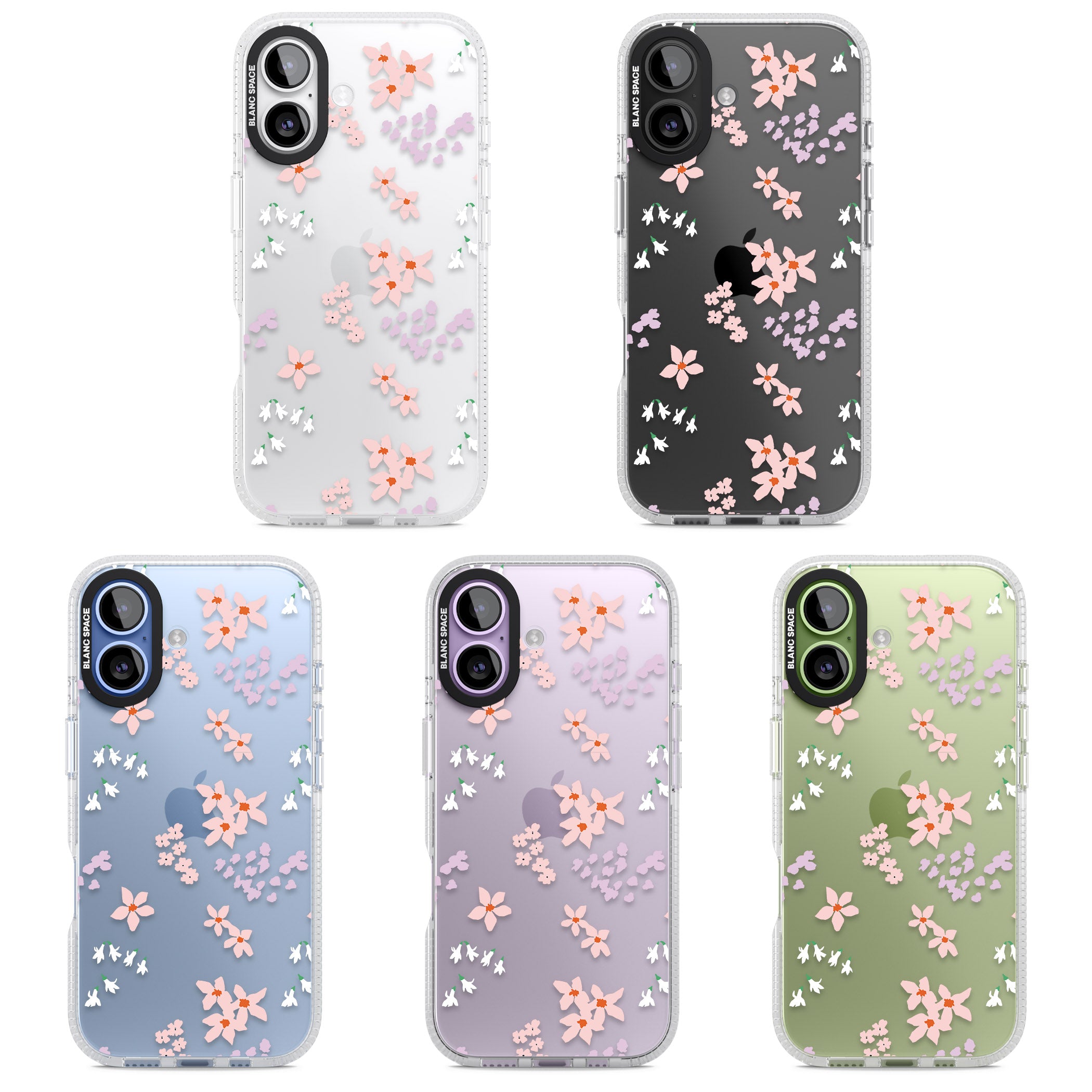 Pink & Purple Flower Mix iPhone 17 Impact Air Clear Phone Case APT Impact Protection