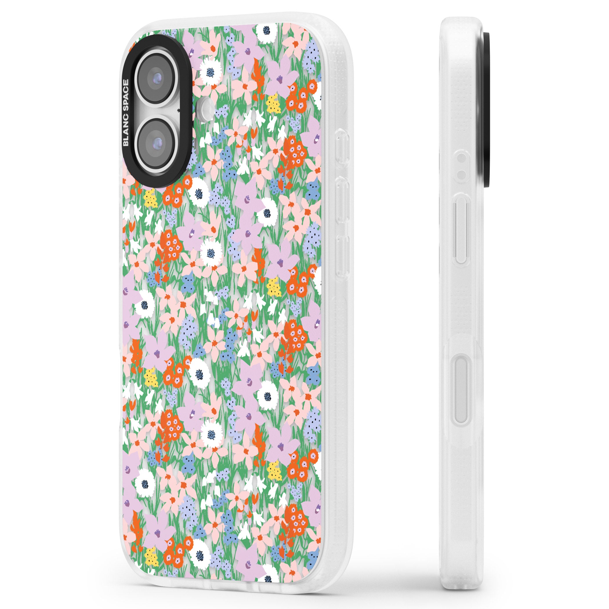 Floral Bloom Jazzy iPhone 17 Impact Air Clear Phone Case Side Profile