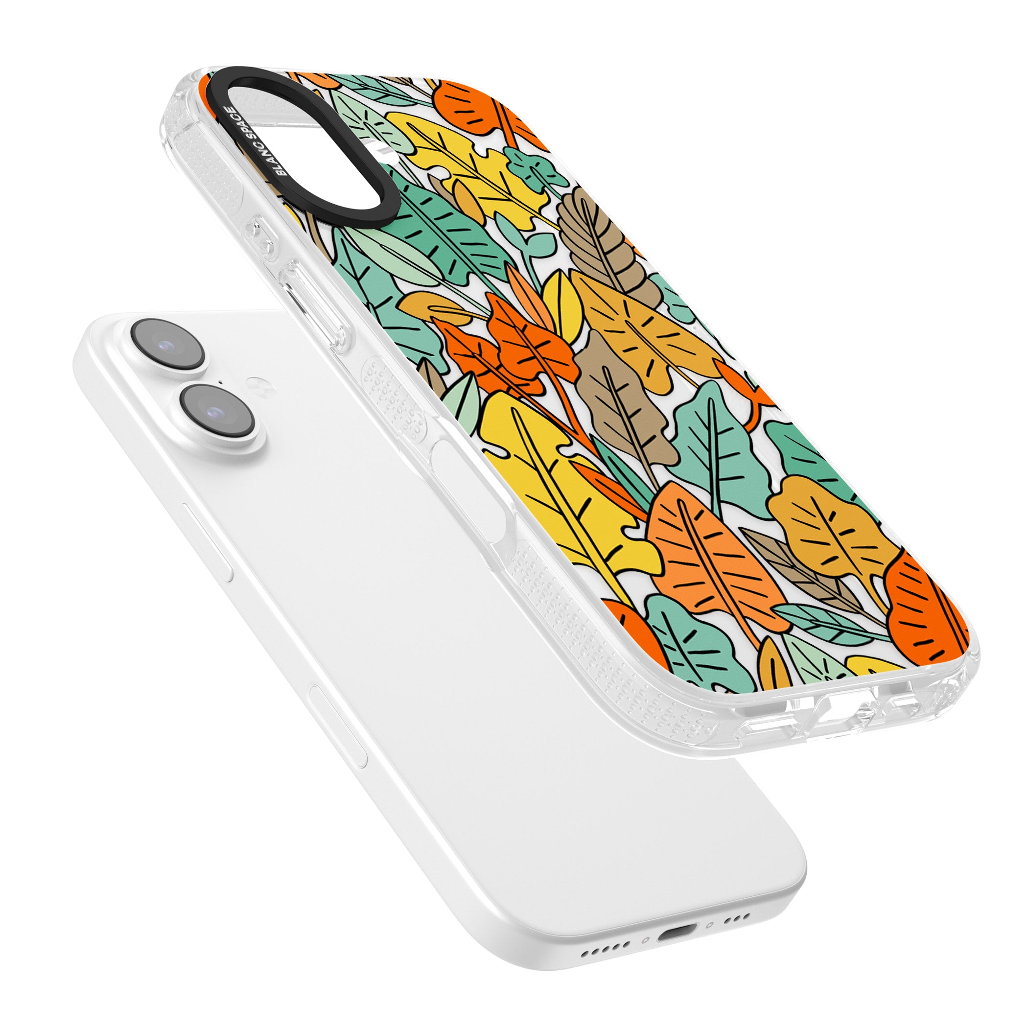 Pastel Toned Autumn Leaves iPhone 17 Impact Air Clear Phone Case Colours