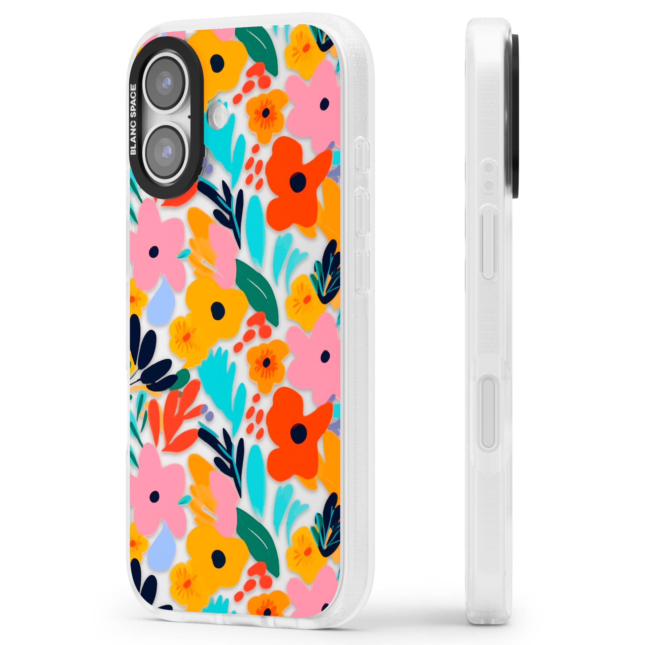 Floral Fiesta iPhone 17 Impact Air Clear Phone Case Side Profile