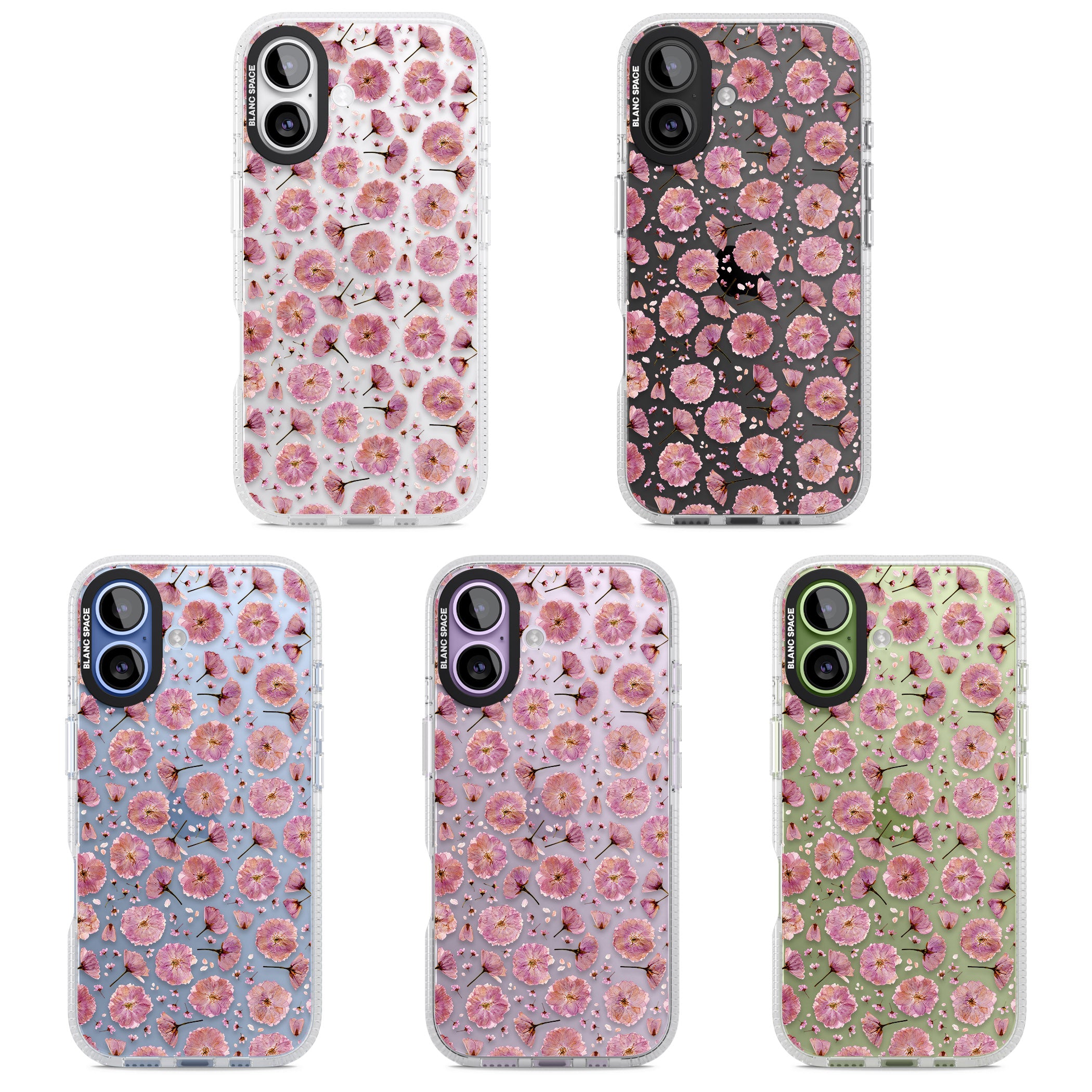 Pink Florals & Blossom iPhone 17 Impact Air Clear Phone Case APT Impact Protection