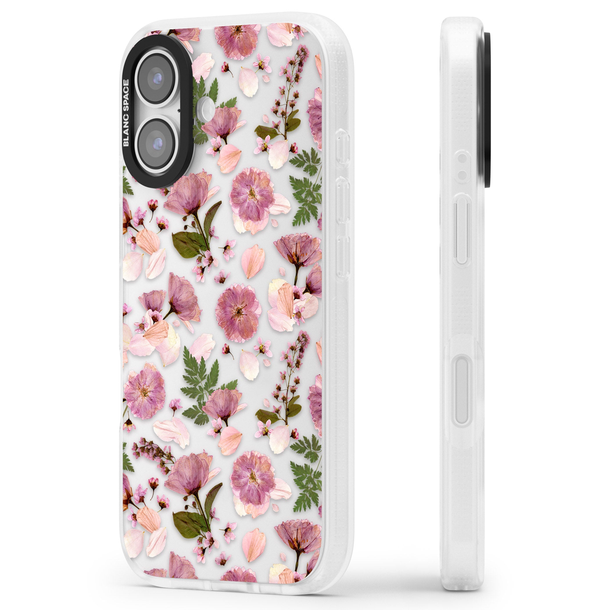 Floral Fantasy Menagerie iPhone 17 Impact Air Clear Phone Case Side Profile