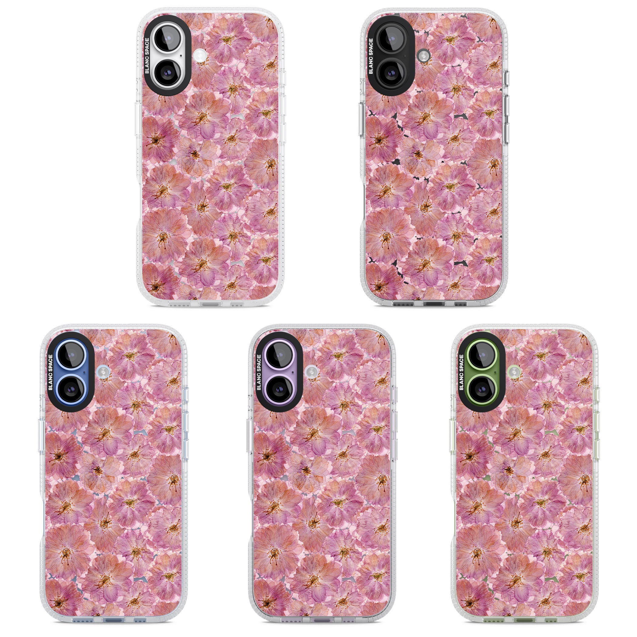 Large Pink Florals iPhone 17 Impact Air Clear Phone Case APT Impact Protection