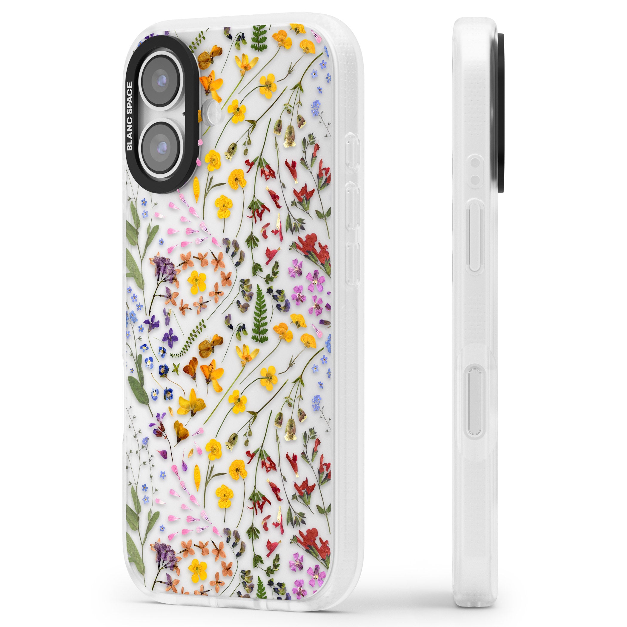 Wildflower iPhone 17 Impact Air Clear Phone Case Side Profile