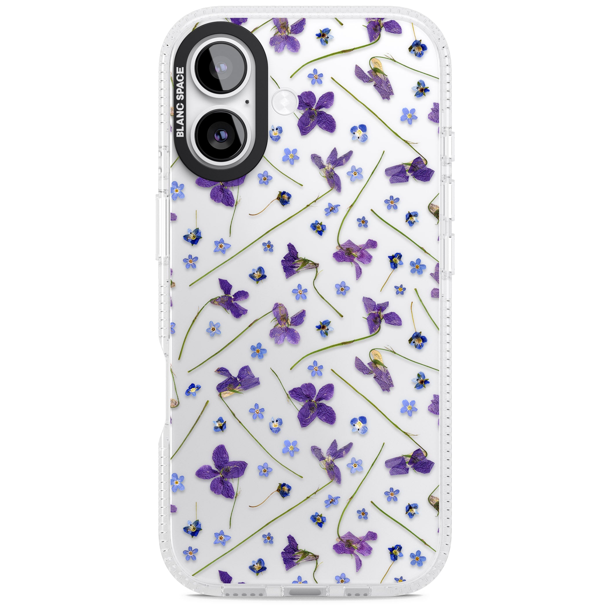 Pressed Violet Flower iPhone 17 Impact Air Clear Phone Case
