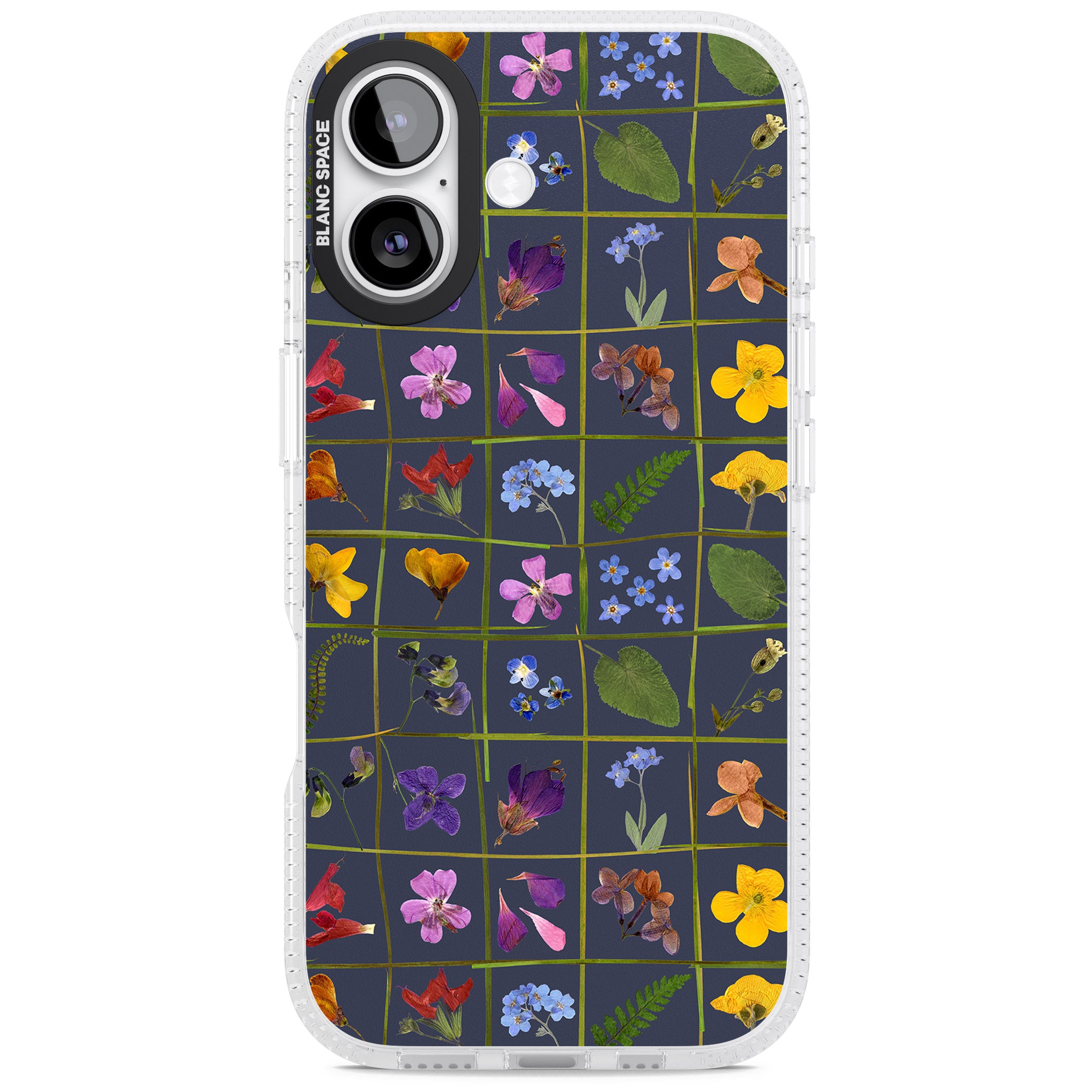 Wildflower Grid iPhone 17 Impact Air Clear Phone Case