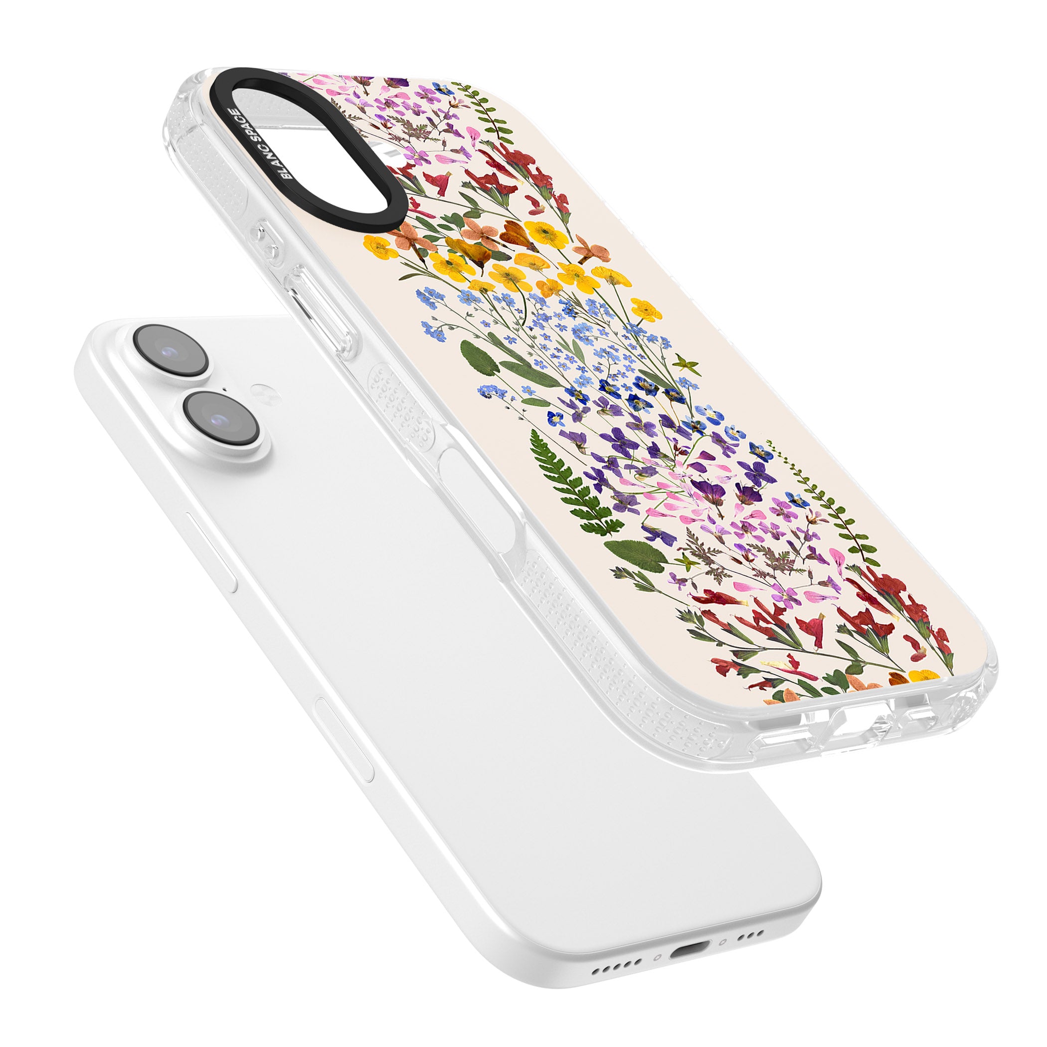 Cream Wildflower iPhone 17 Impact Air Clear Phone Case Colours