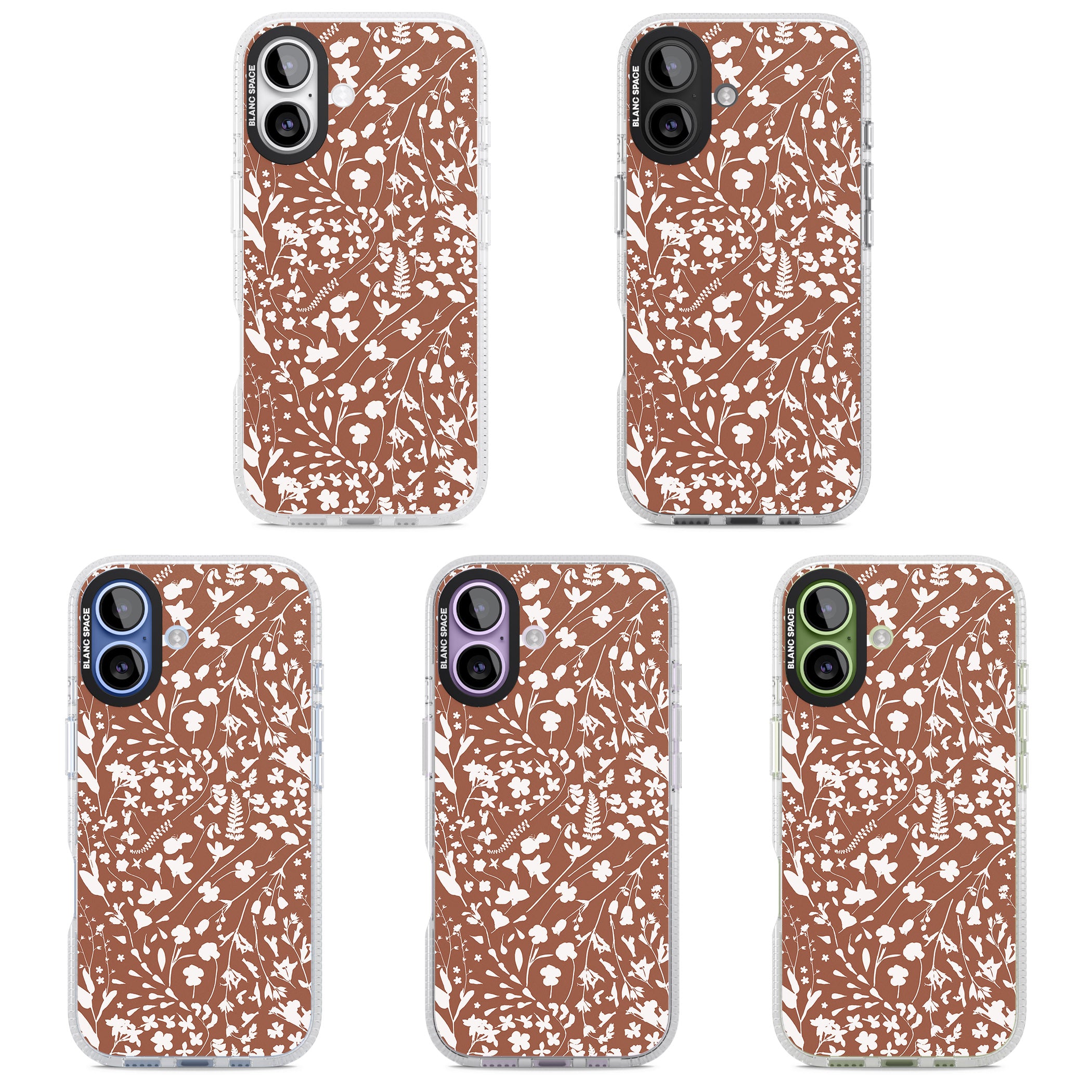 Wildflower Cluster On Terracotta iPhone 17 Impact Air Clear Phone Case APT Impact Protection