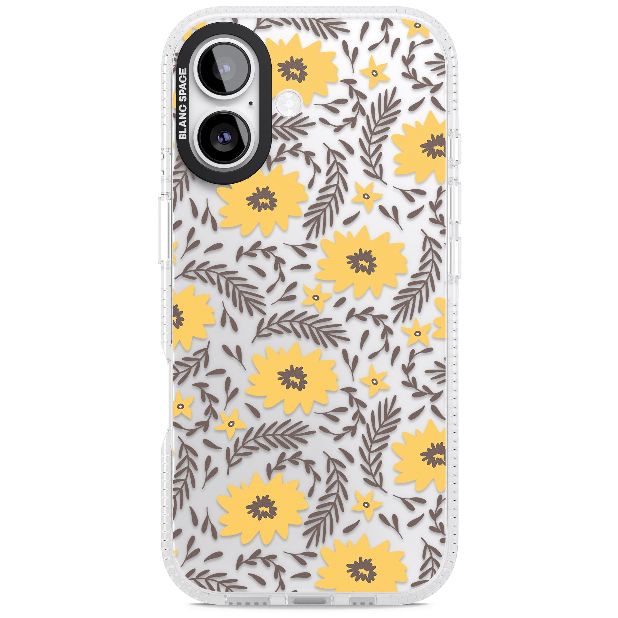 Yellow Blossoms Floral iPhone 17 Impact Air Clear Phone Case