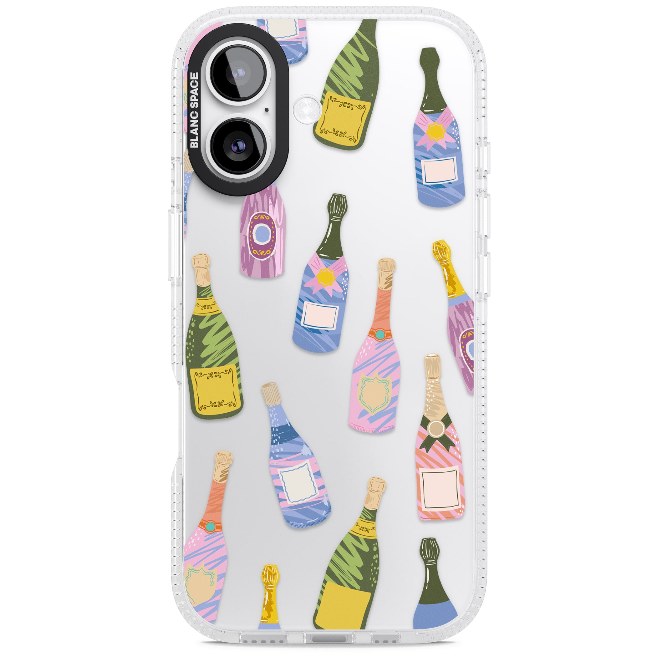 Champagne Pattern iPhone 17 Impact Air Clear Phone Case