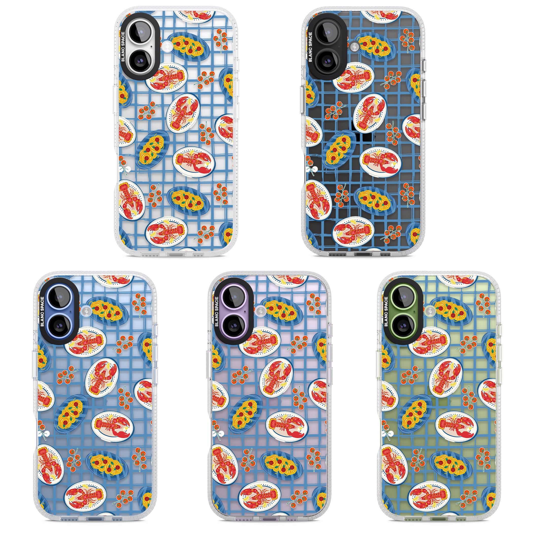 Lobster & Pasta Picnic iPhone 17 Impact Air Clear Phone Case APT Impact Protection