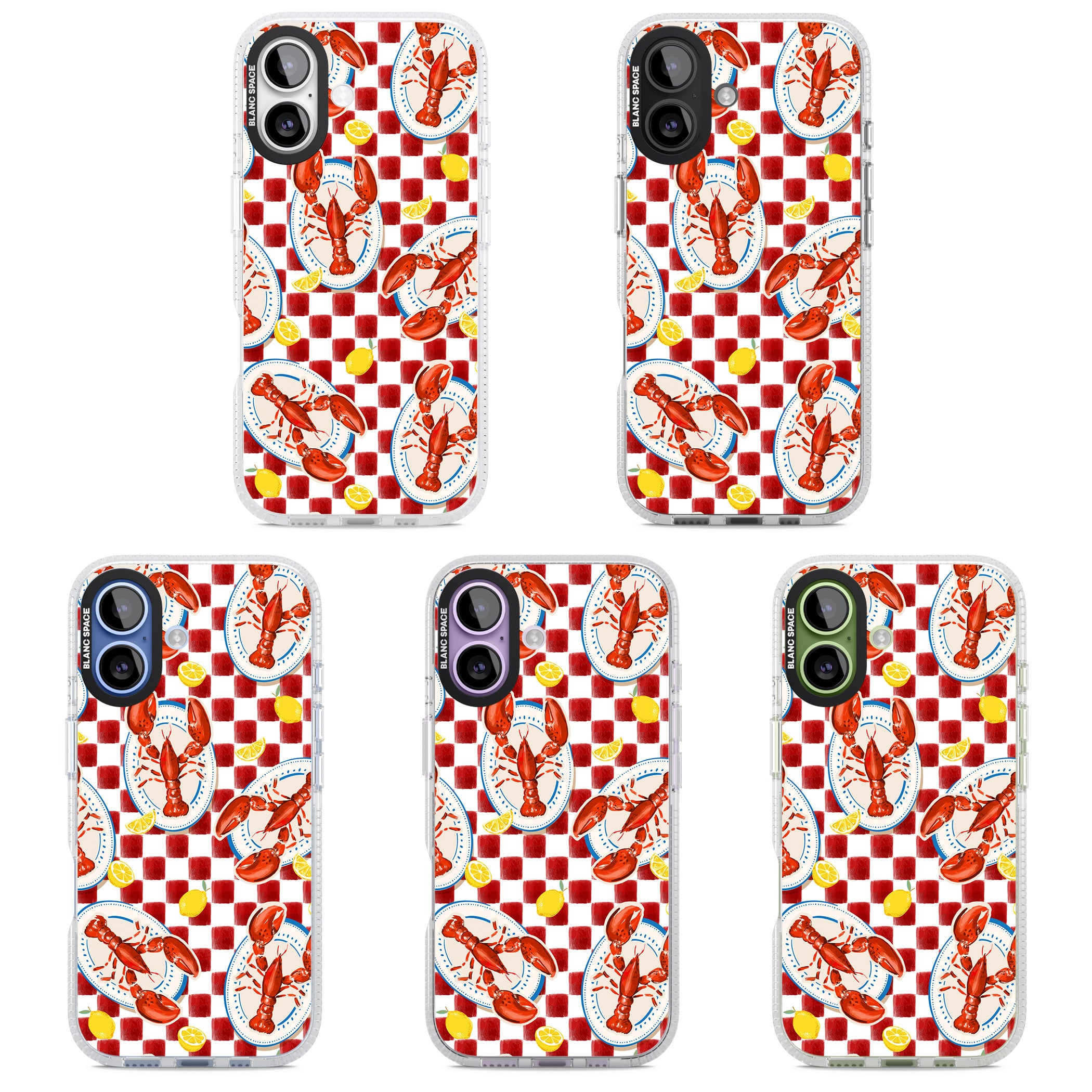 Red Lobster Checkered iPhone 17 Impact Air Clear Phone Case APT Impact Protection