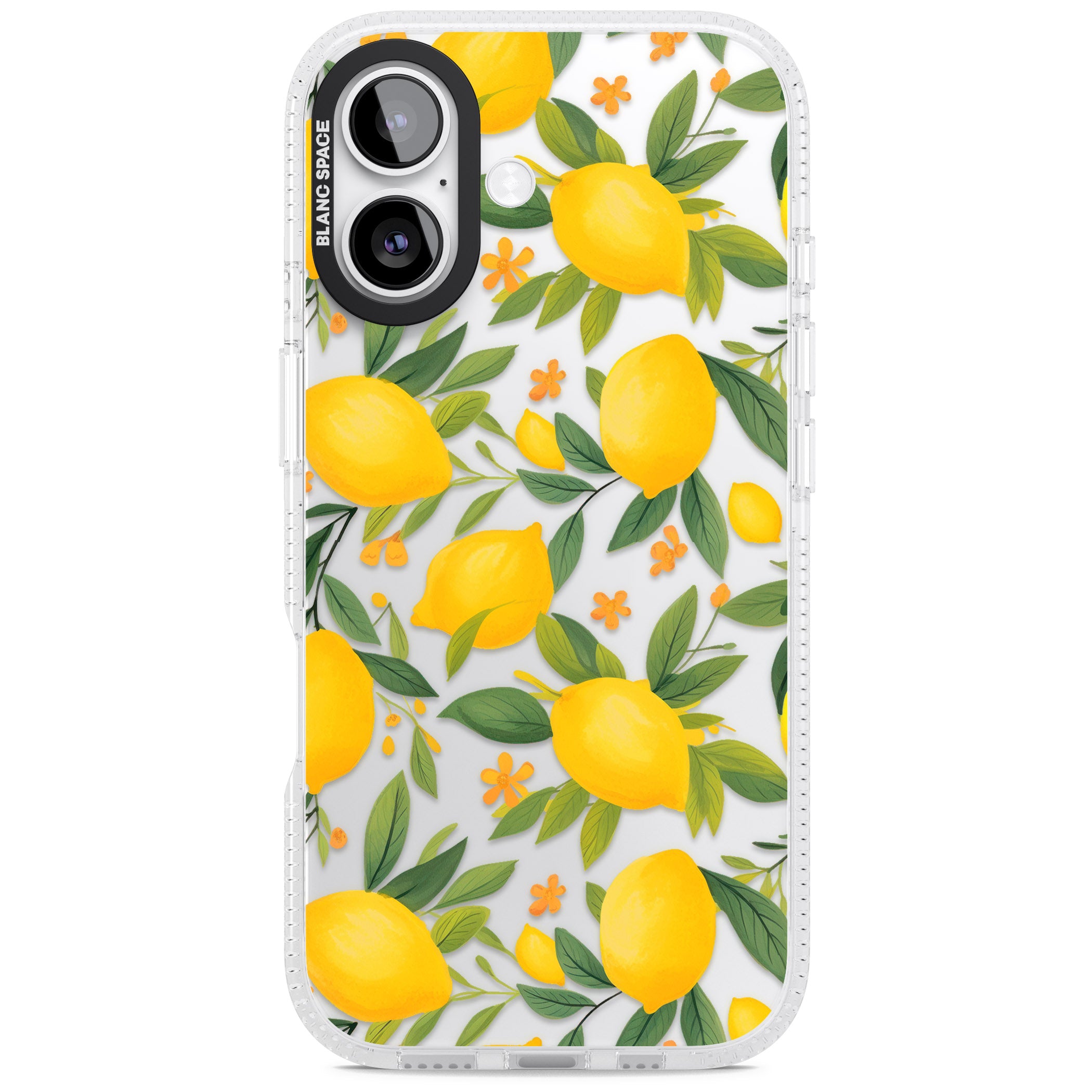 Lemon Pattern iPhone 17 Impact Air Clear Phone Case