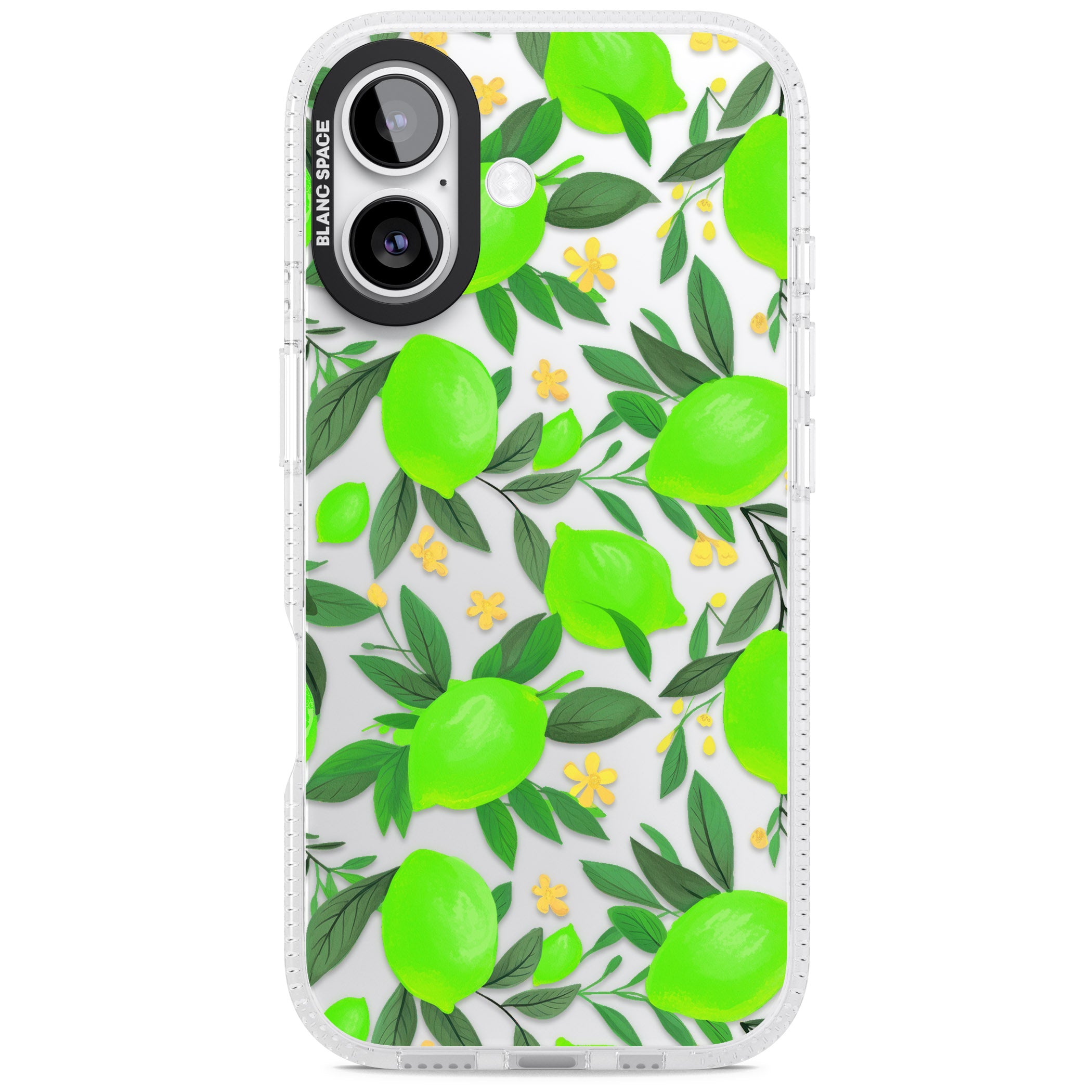 Lime Pattern iPhone 17 Impact Air Clear Phone Case